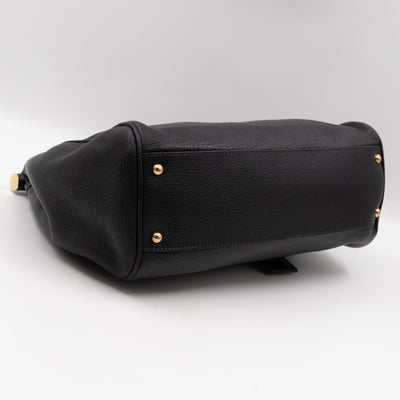 Sicily Large Black Dauphine Leather