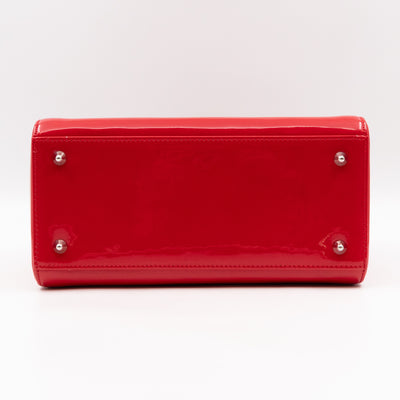 Lady Dior Medium Red Smooth Patent Leather