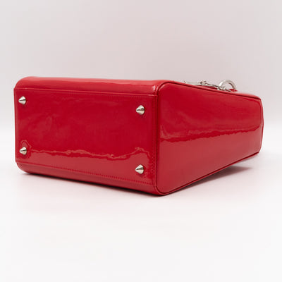 Lady Dior Medium Red Smooth Patent Leather