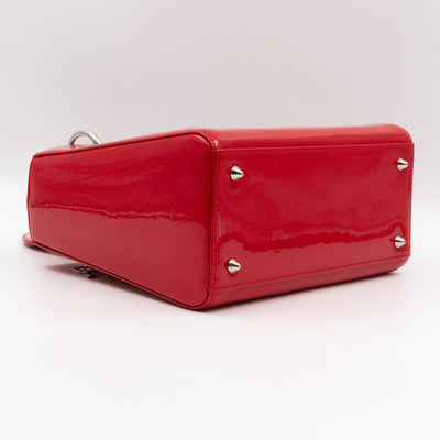 Lady Dior Medium Red Smooth Patent Leather