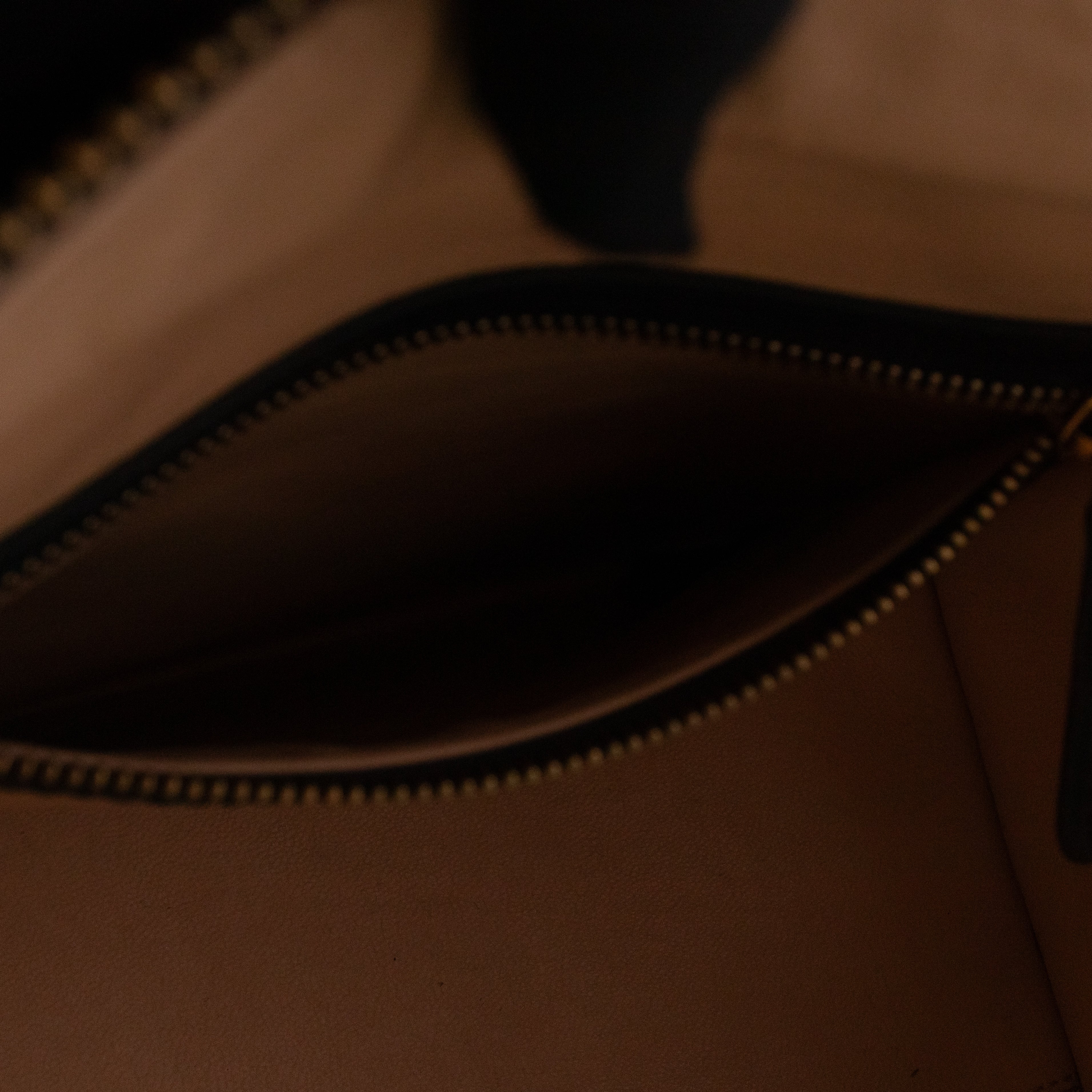 Micro Luggage Beige Brown Black Leather
