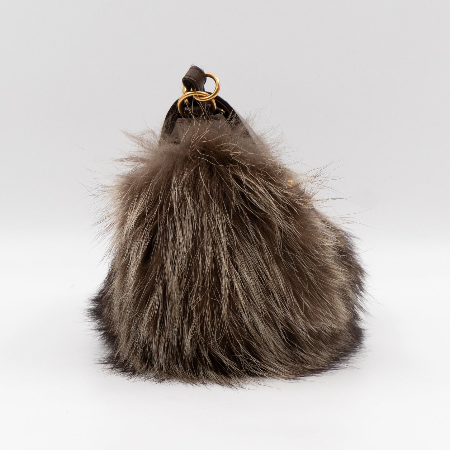 Small Smilla Chain Bag Fur Brown Leather