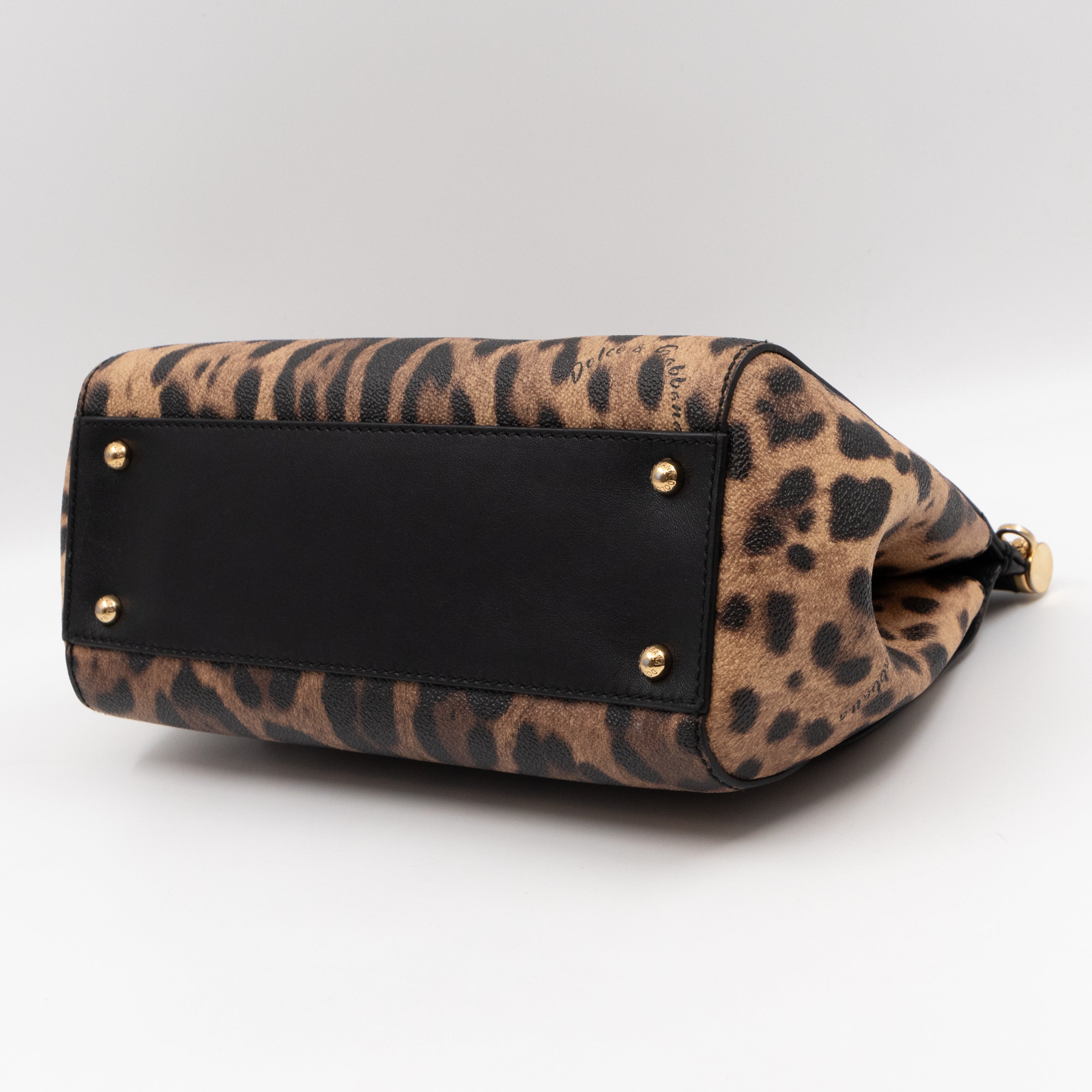 Sicily Medium Dauphine Leather Leopard
