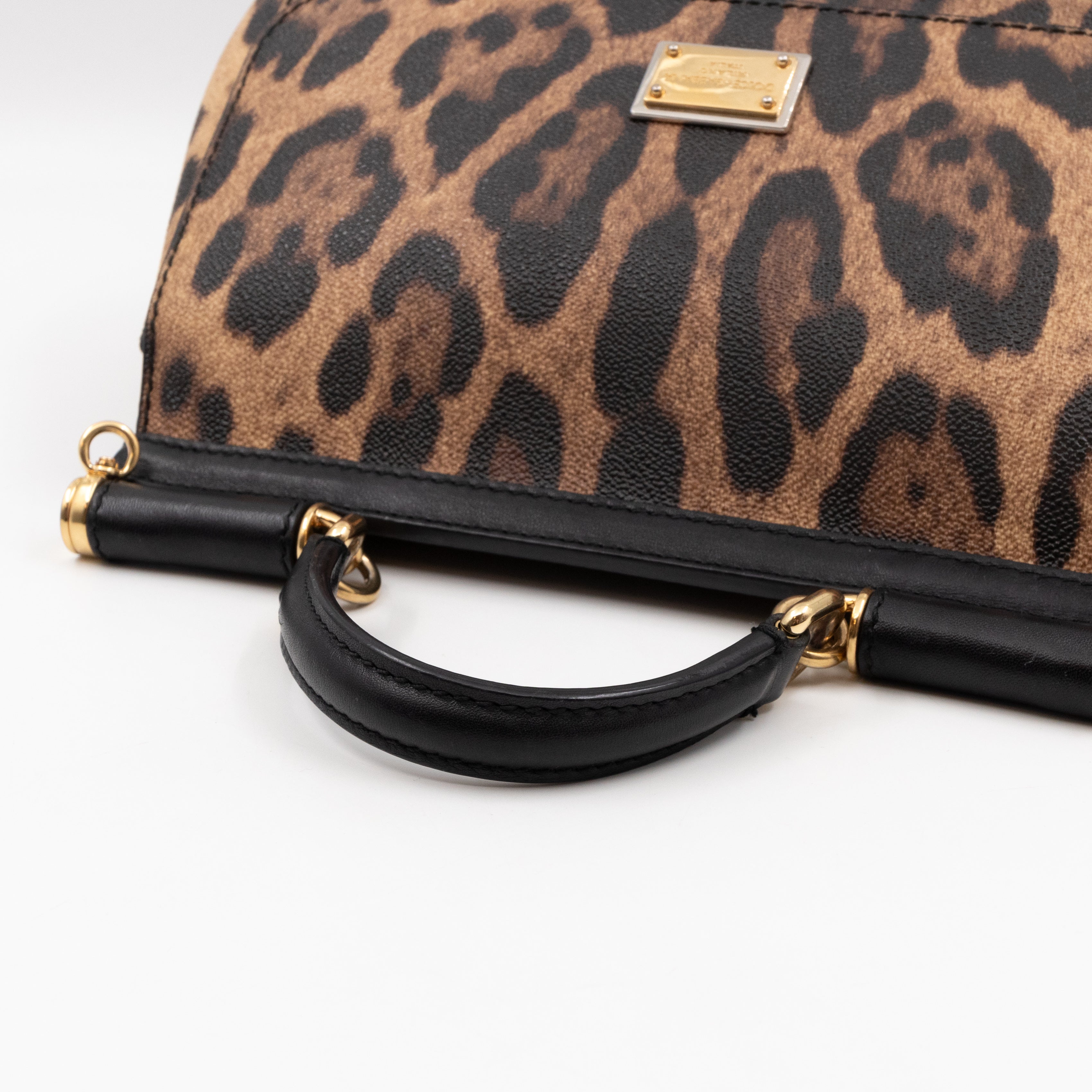 Sicily Medium Dauphine Leather Leopard