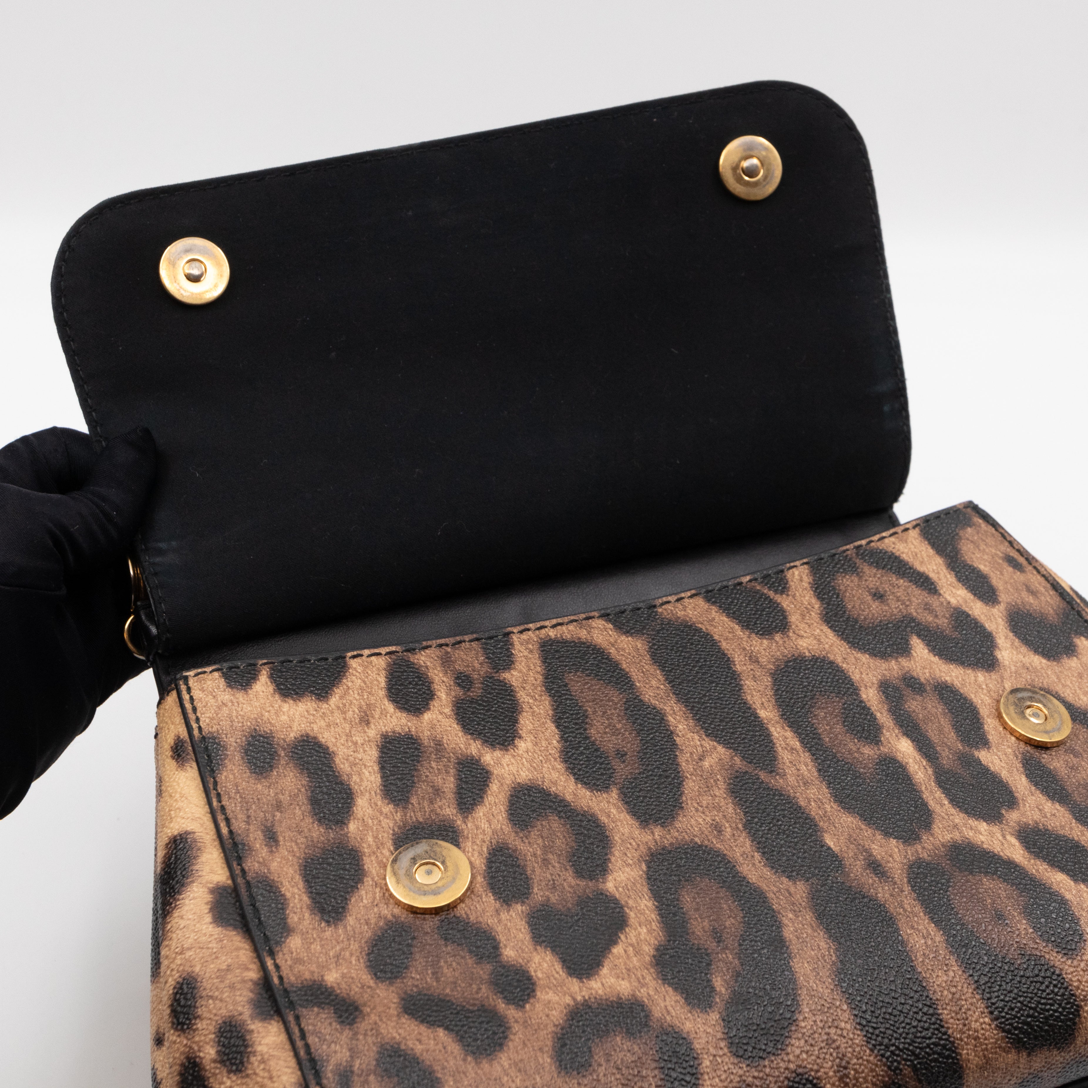 Sicily Medium Dauphine Leather Leopard