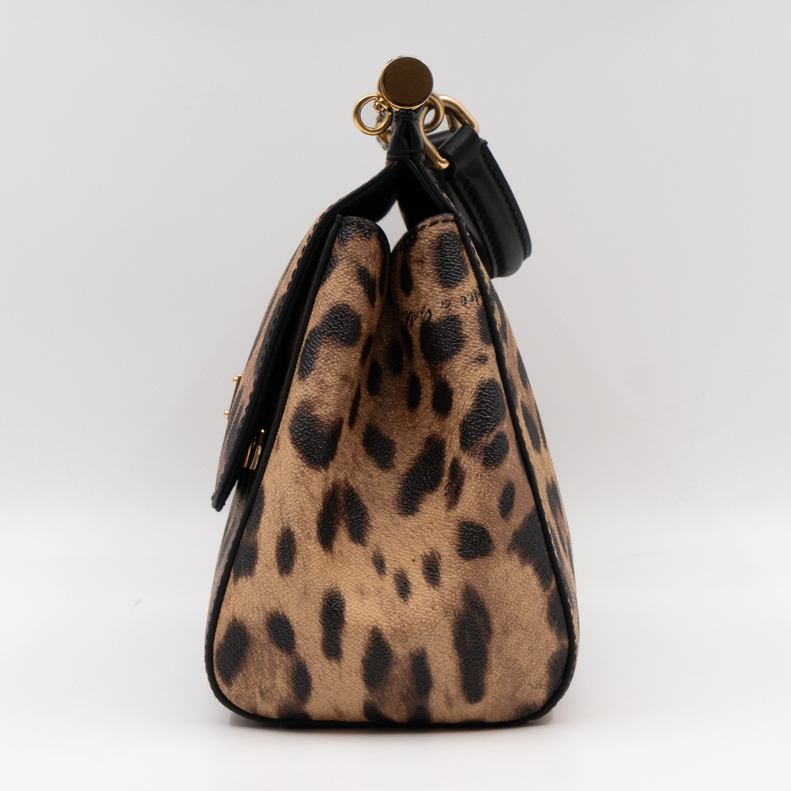 Sicily Medium Dauphine Leather Leopard