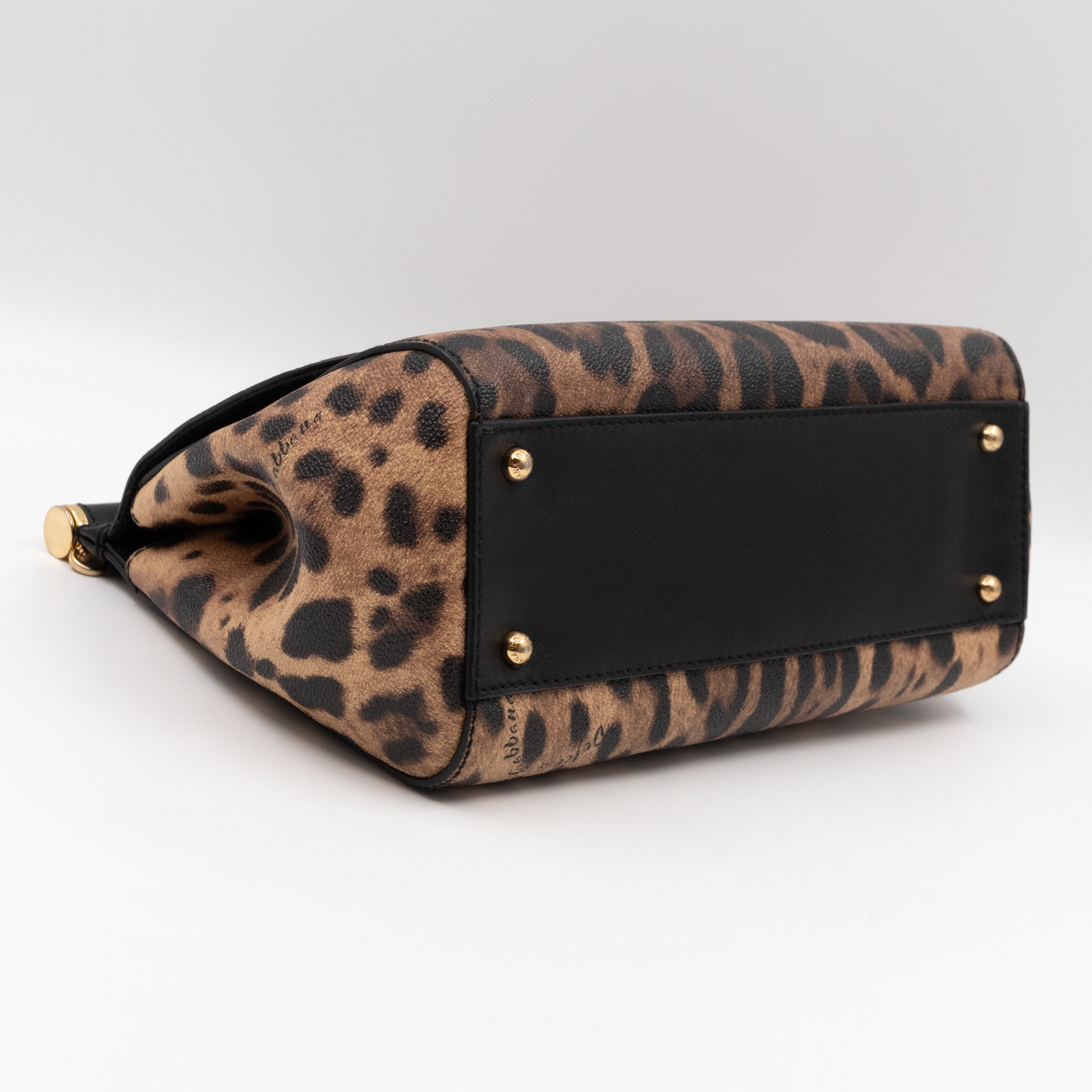 Sicily Medium Dauphine Leather Leopard