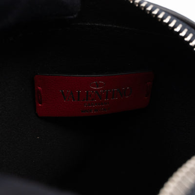 VLTN Logo Small Crossbody Blue Leather