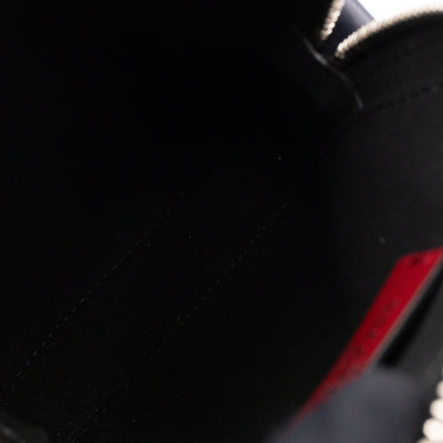 VLTN Logo Small Crossbody Blue Leather