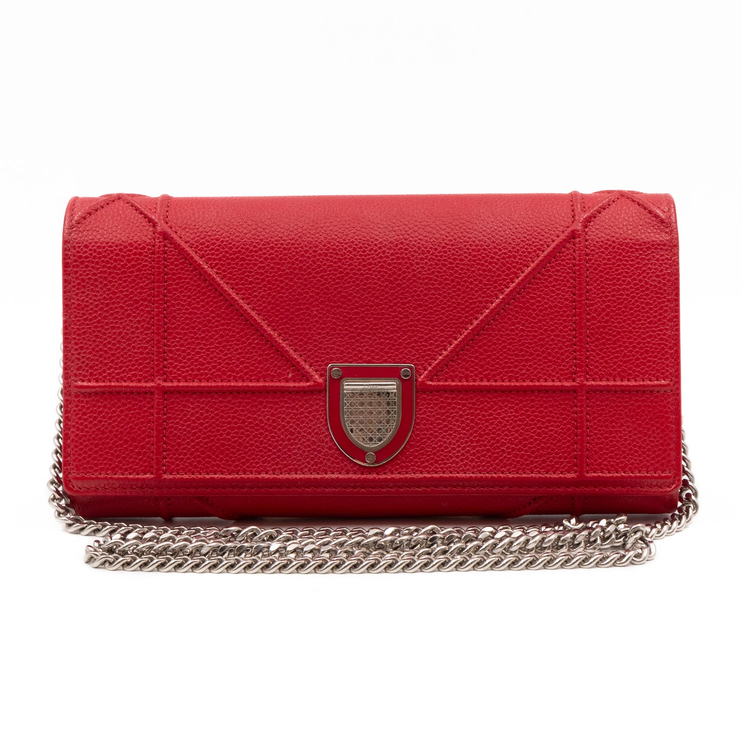 Diorama Croisiere Wallet On Chain Red Leather