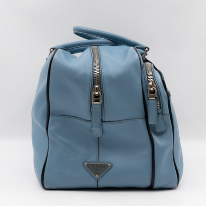 Duffle James Jean Large Blue Leather