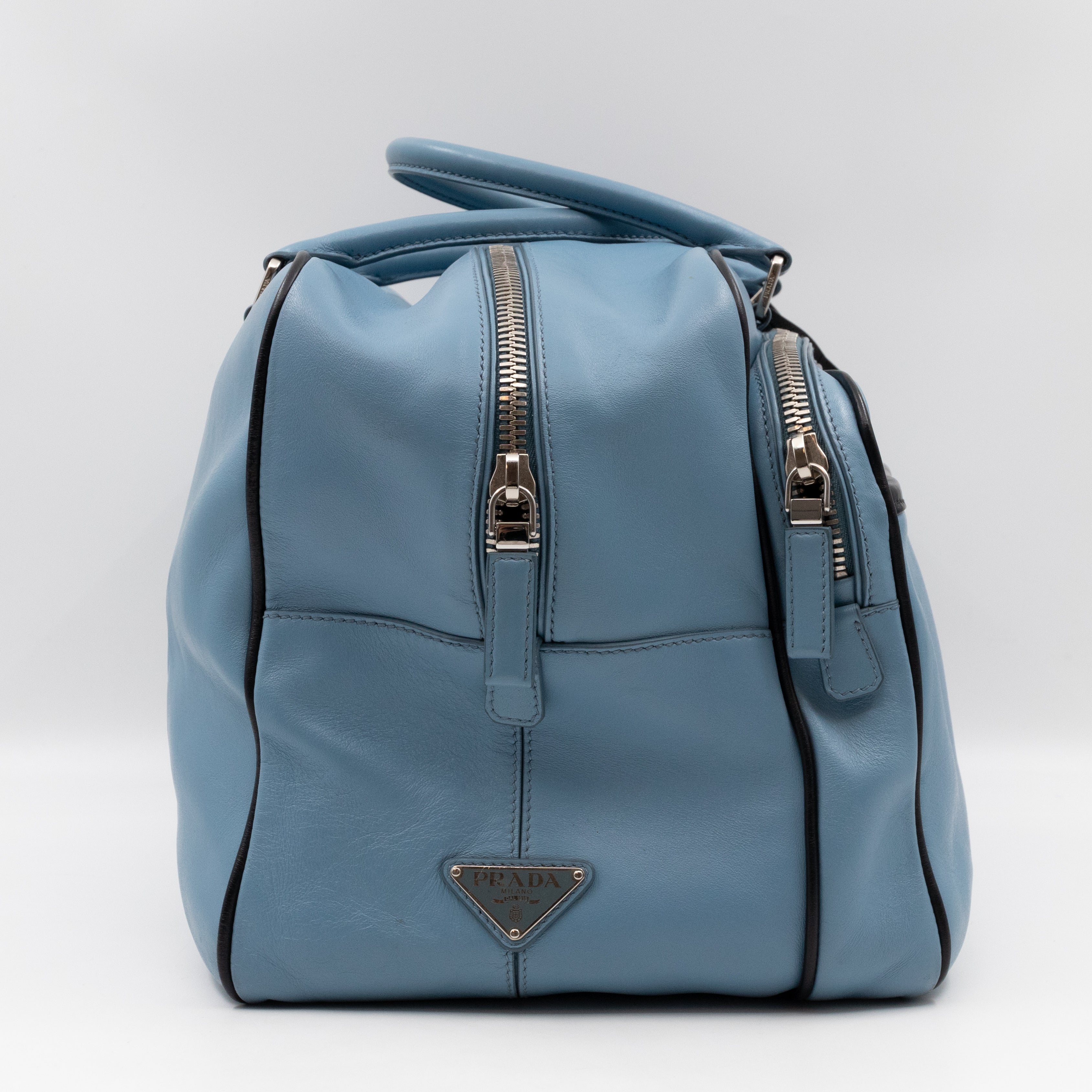Duffle James Jean Large Blue Leather