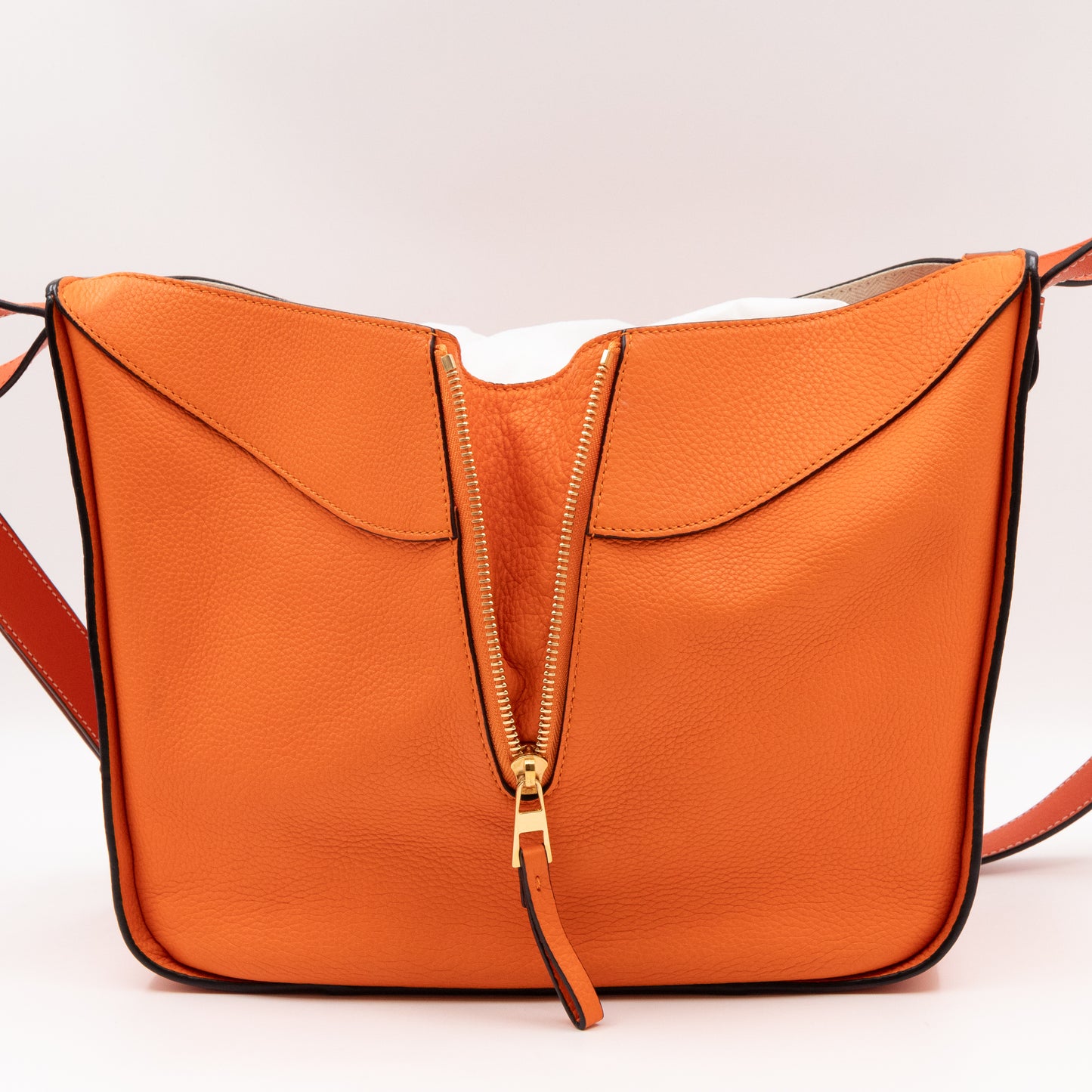 Small Hammock Bag Orange Leather