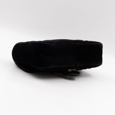 GG Marmont Flap Mini Black Velvet Aged Gold