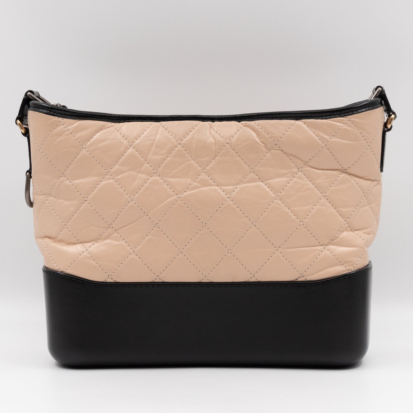 Gabrielle Hobo Large Beige Calf Leather