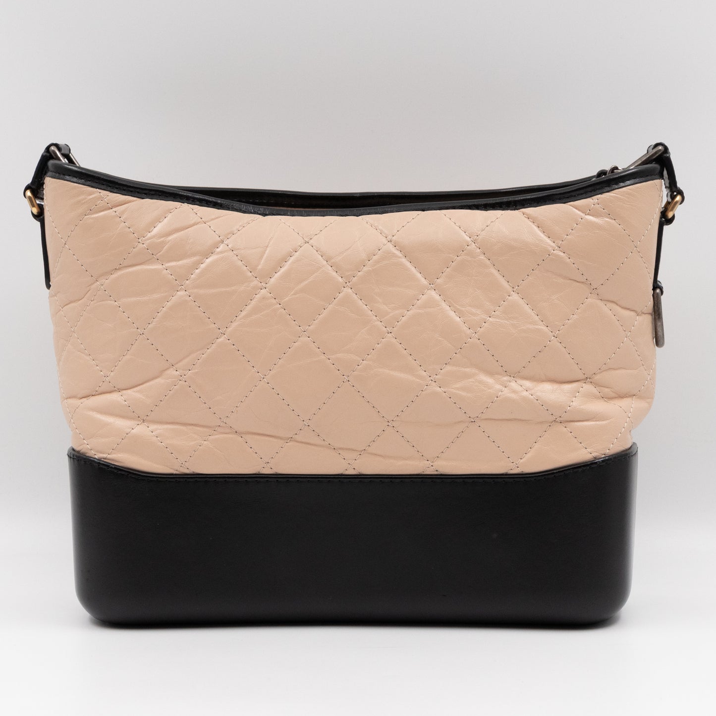 Gabrielle Hobo Large Beige Calf Leather