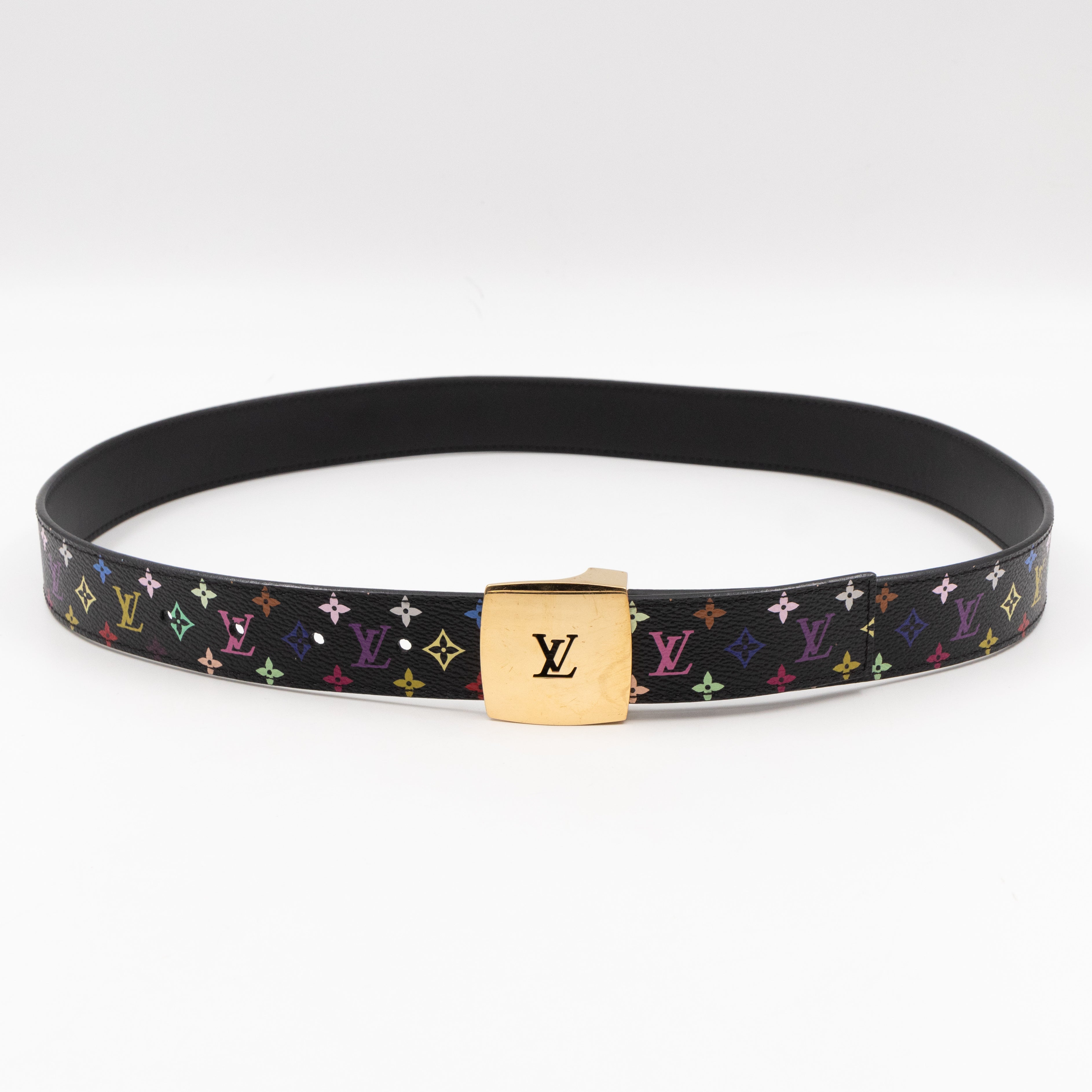 LV Cut Reversible Belt Multicolore Black Belt 85/34