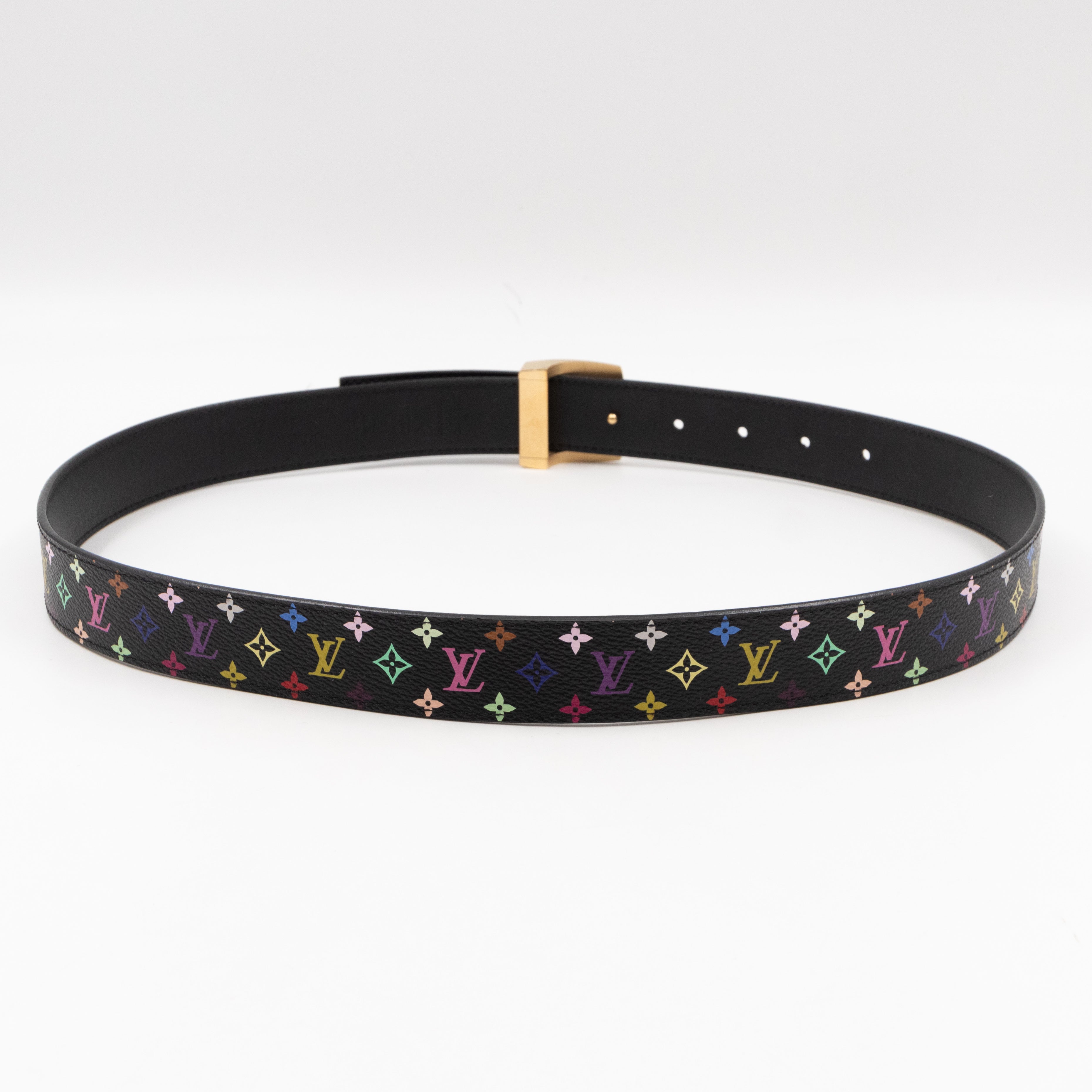 LV Cut Reversible Belt Multicolore Black Belt 85/34