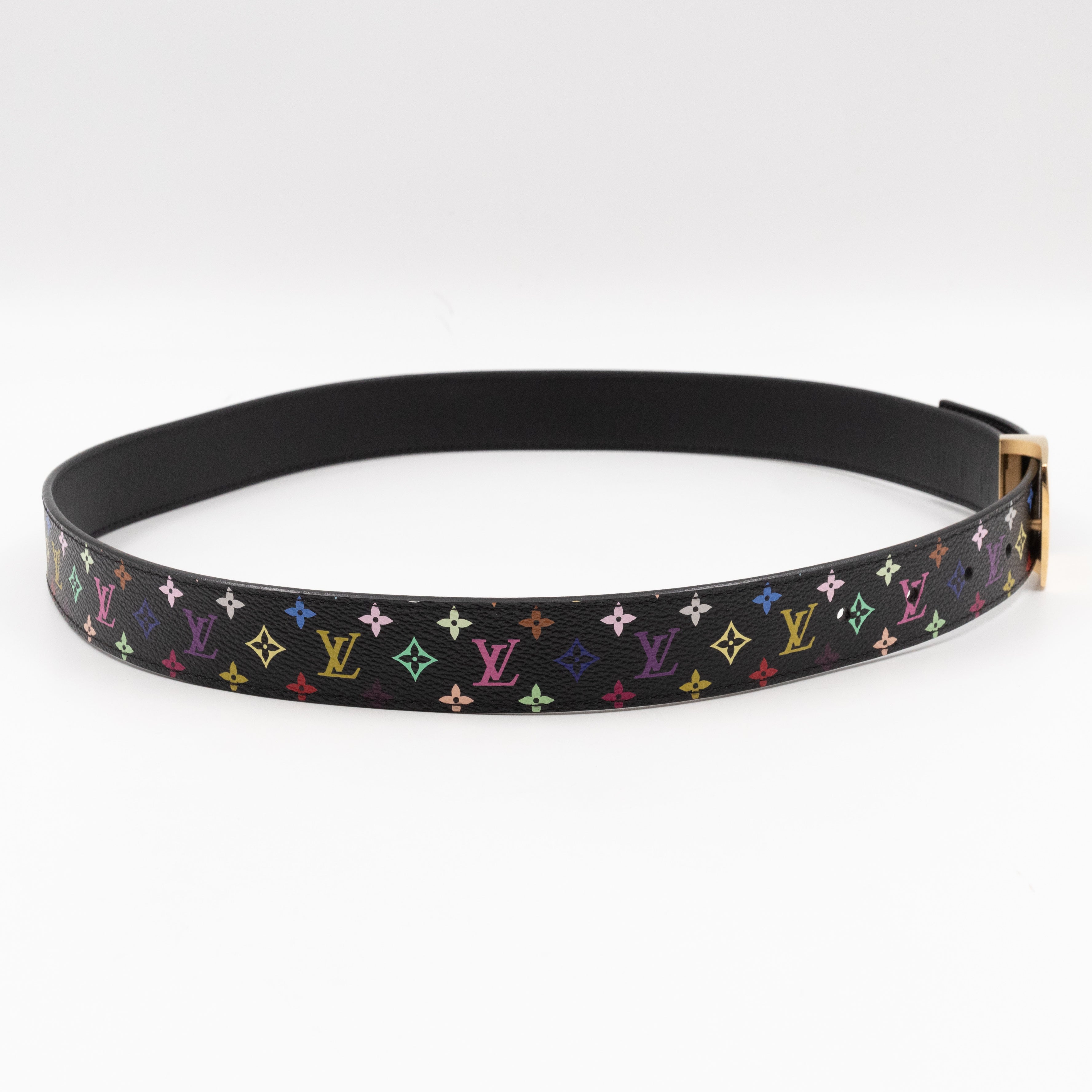 LV Cut Reversible Belt Multicolore Black Belt 85/34