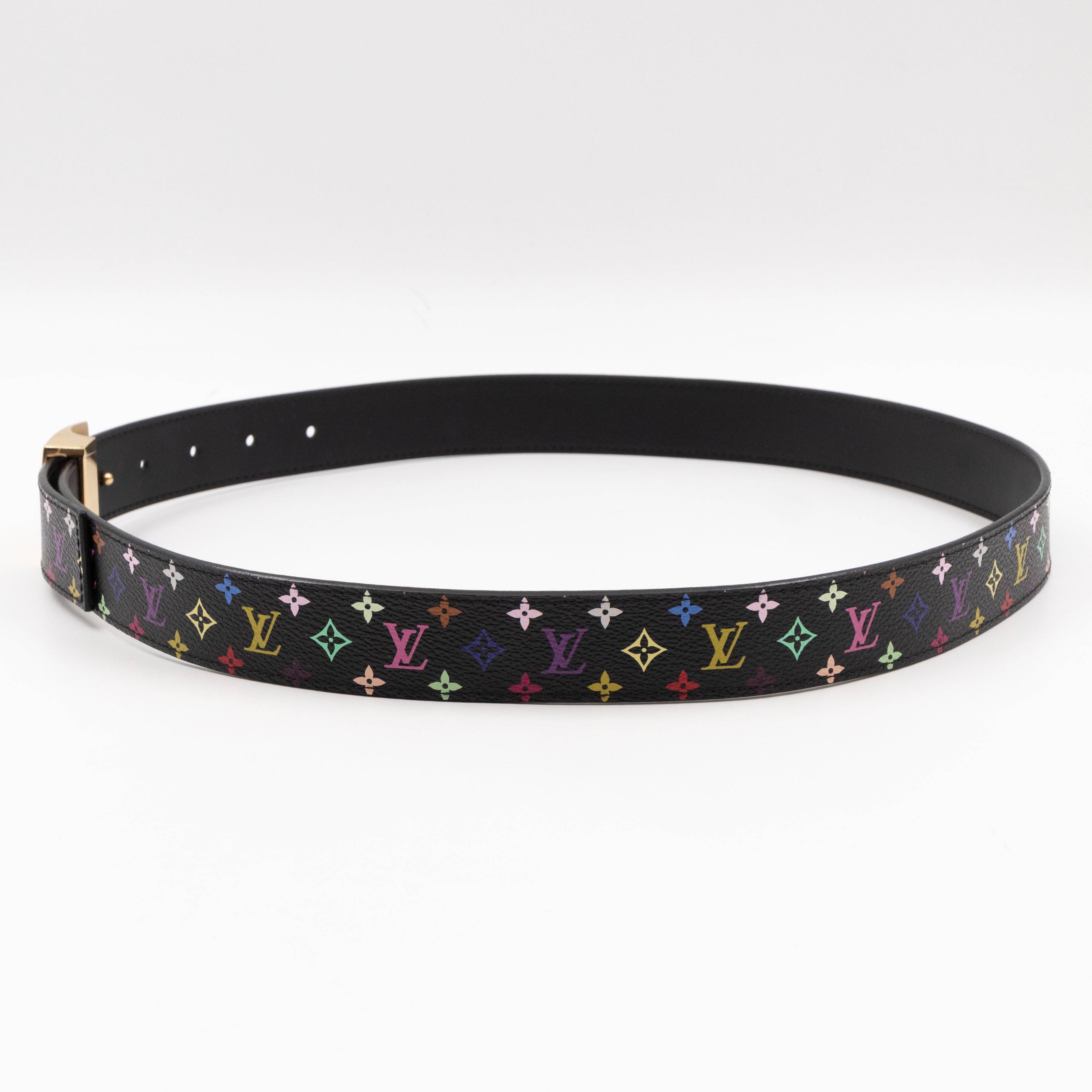 LV Cut Reversible Belt Multicolore Black Belt 85/34