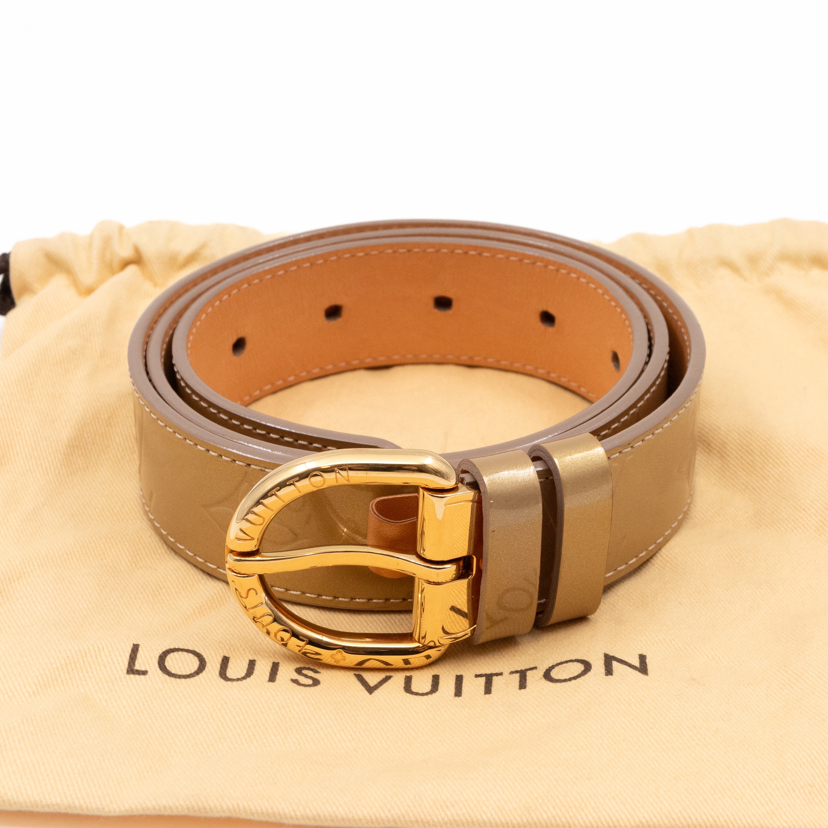 Ceinture Belt Beige Vernis 80 cm
