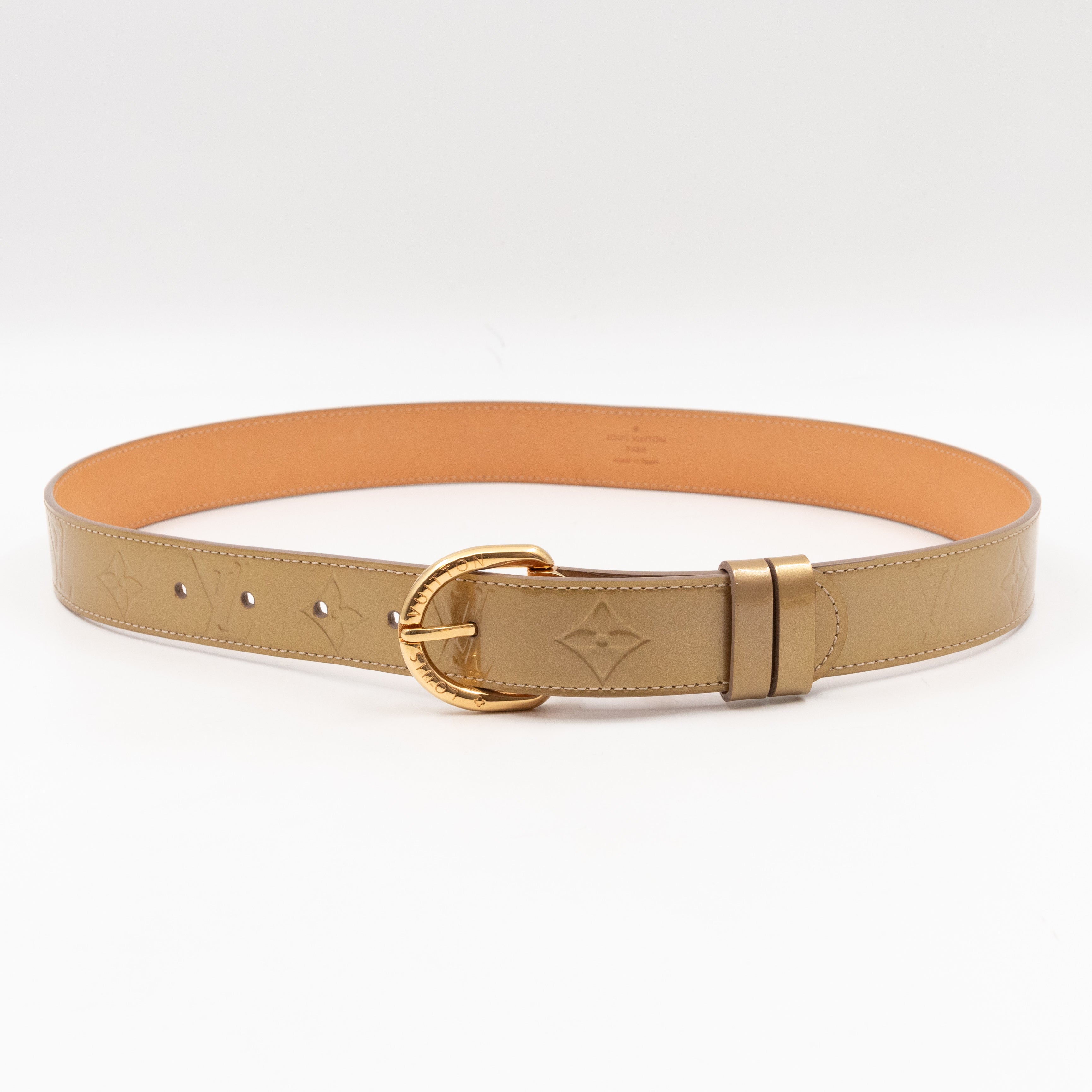 Ceinture Belt Beige Vernis 80 cm