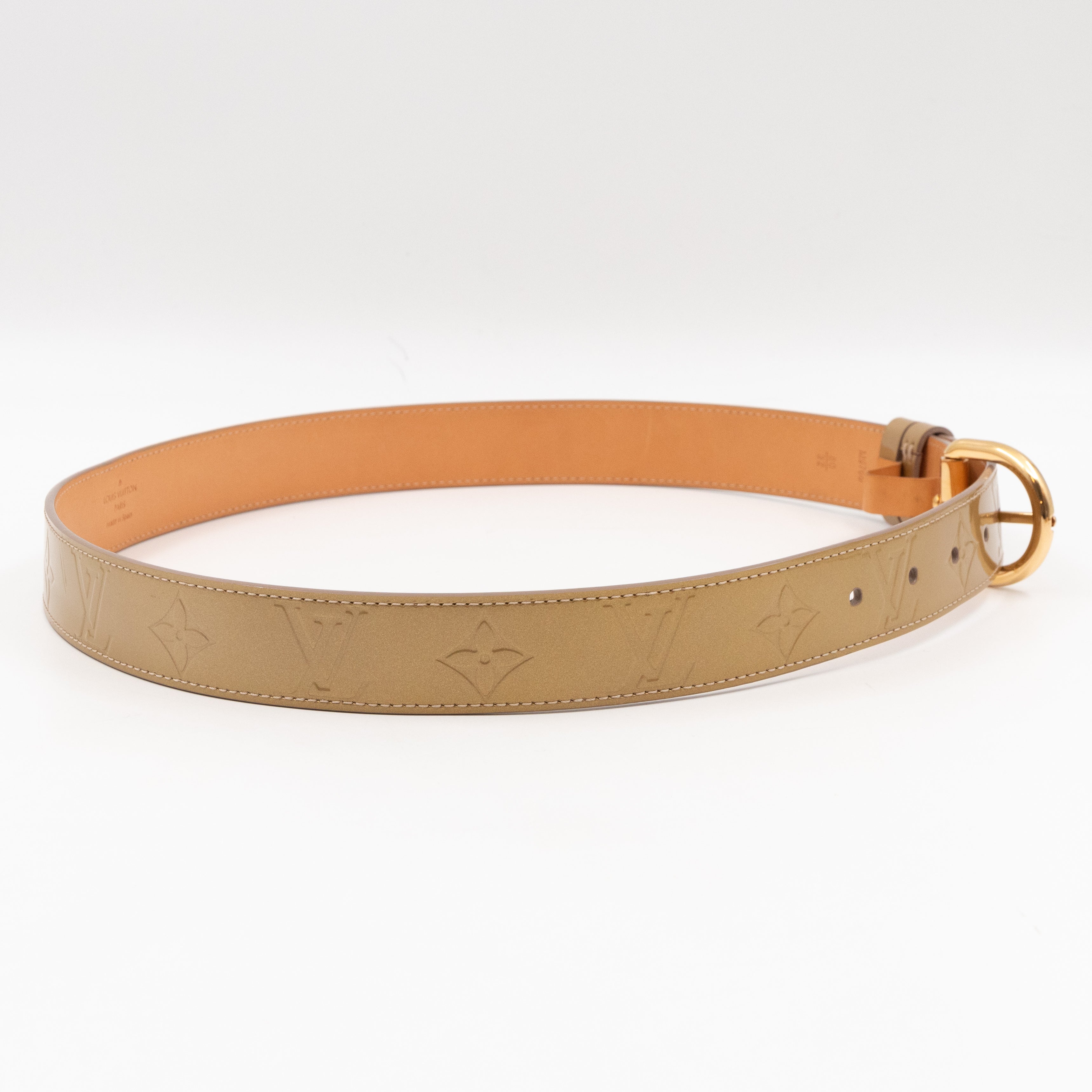 Ceinture Belt Beige Vernis 80 cm