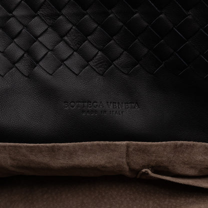 Vertical Tote Small Intrecciato Black Leather