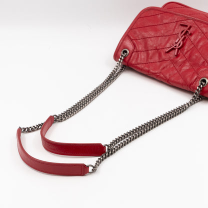 Niki Baby Red Vintage Style Leather