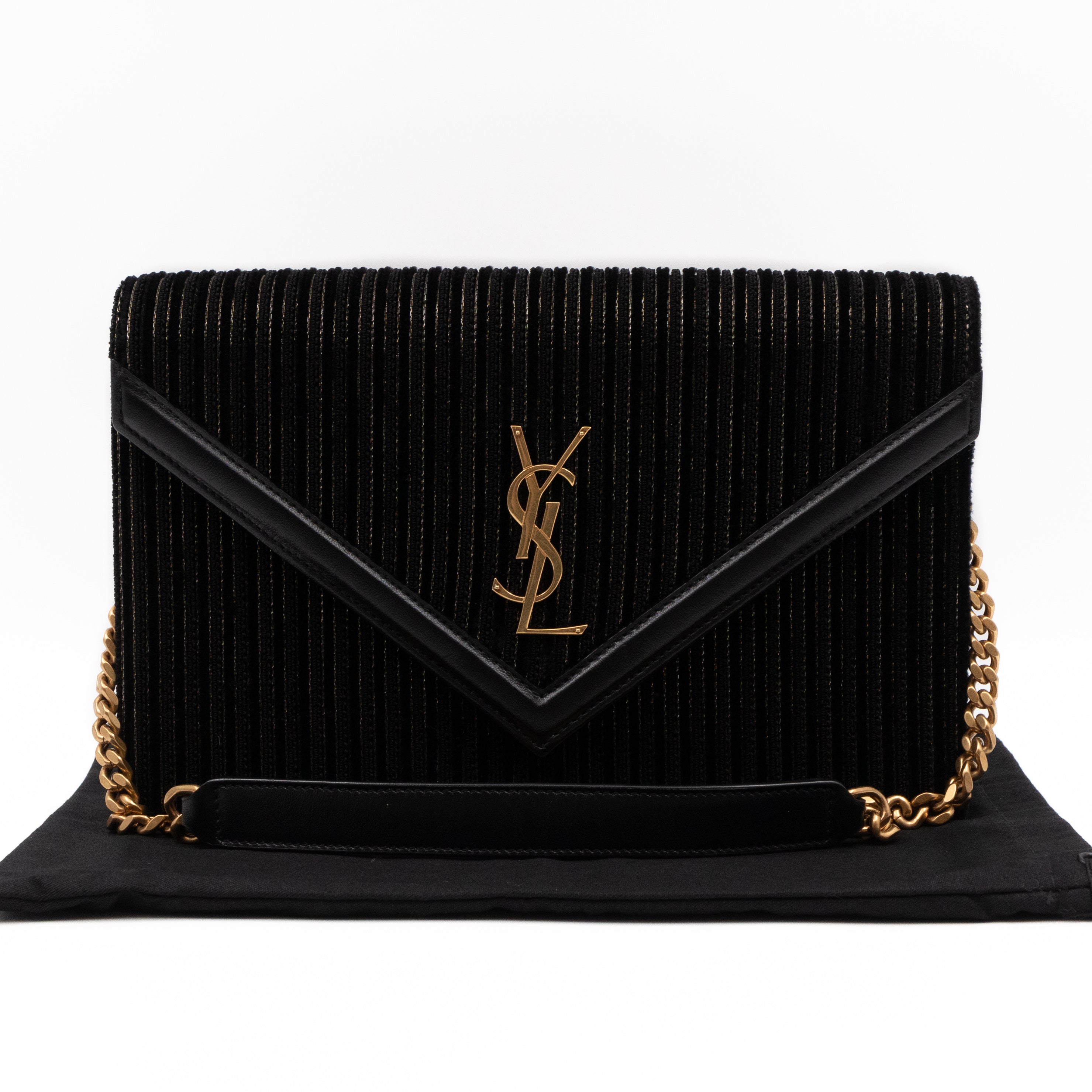 Le Sept Monogram Envelope Crossbody Black Velvet