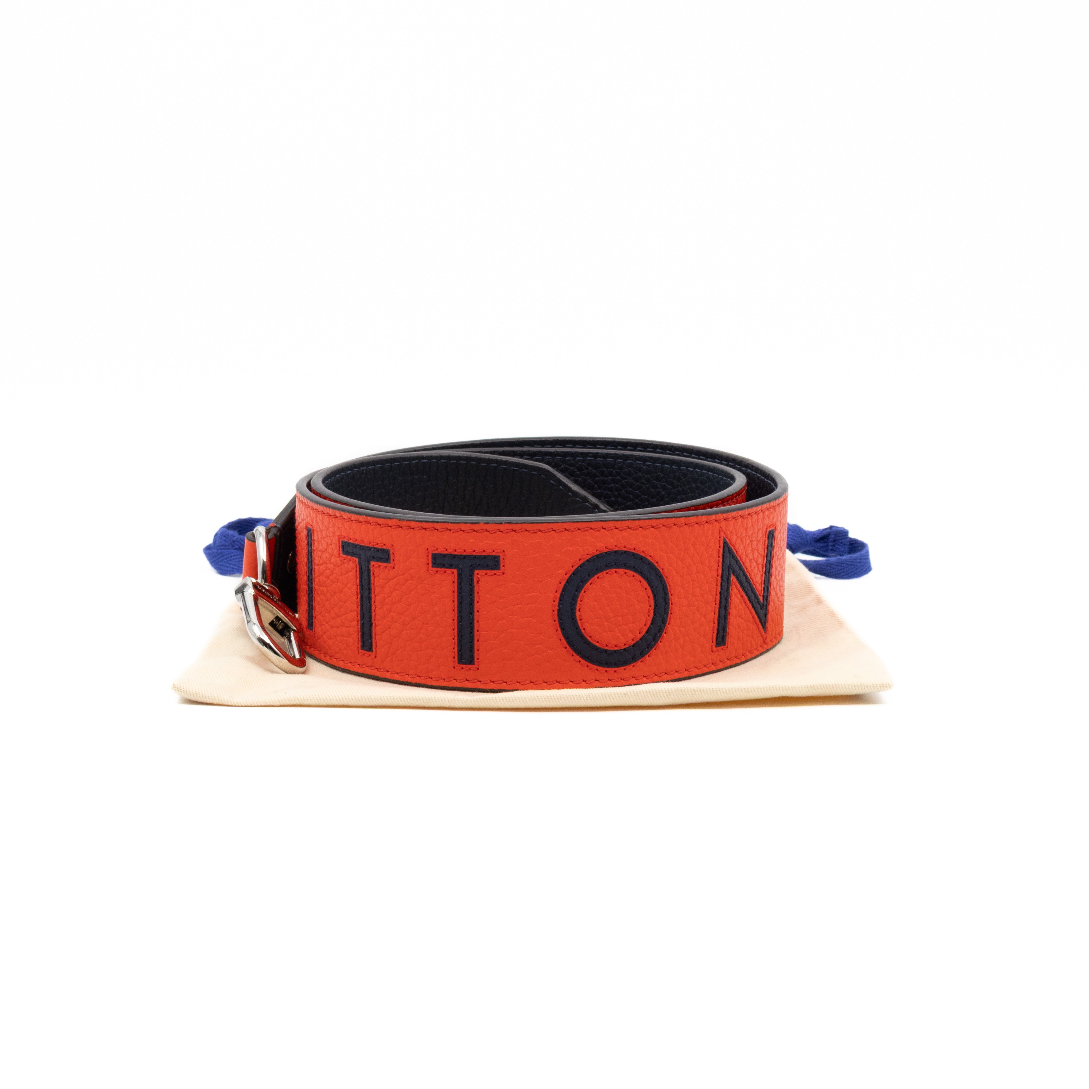 Wide Bandouliere Sunrise & Navy Leather