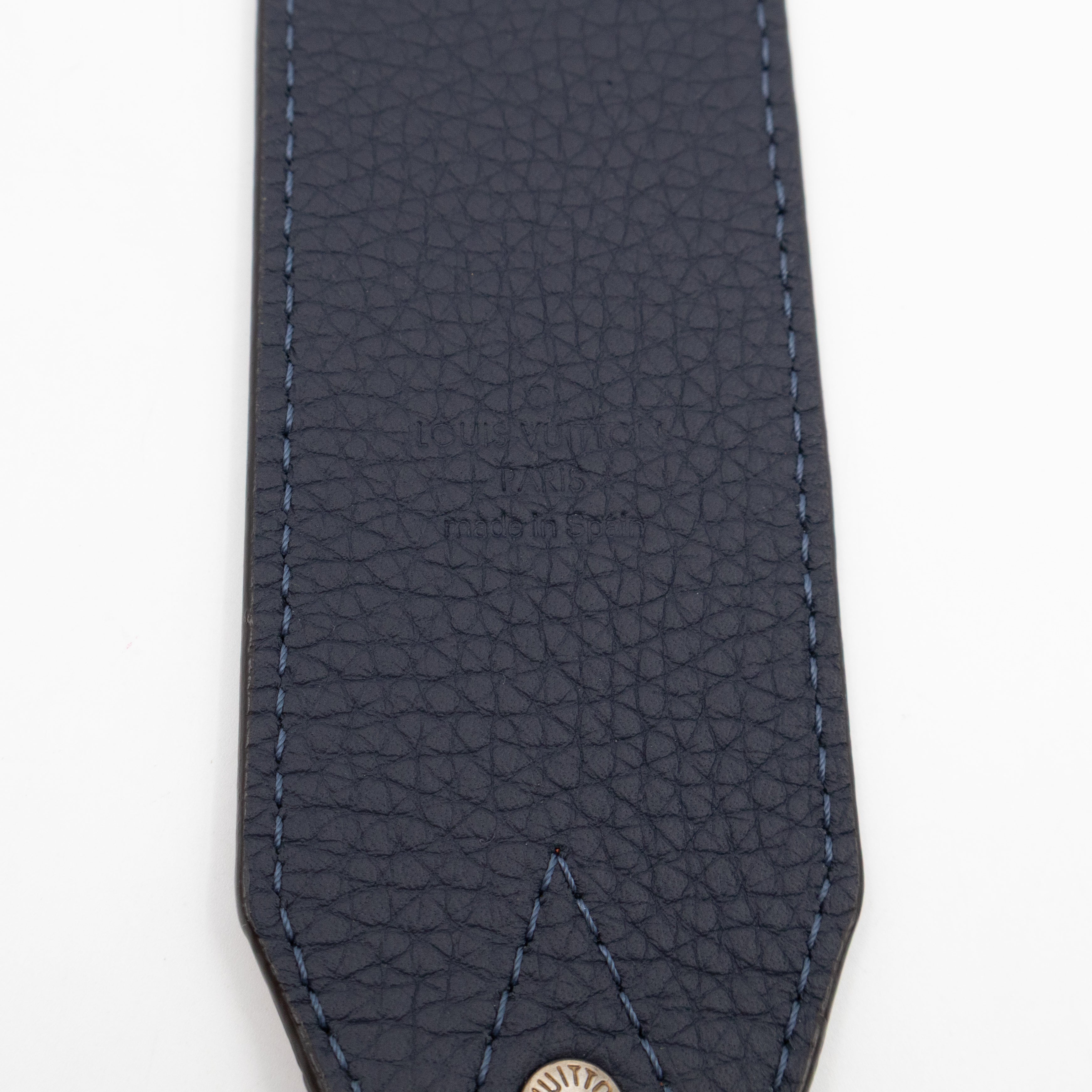 Wide Bandouliere Sunrise & Navy Leather