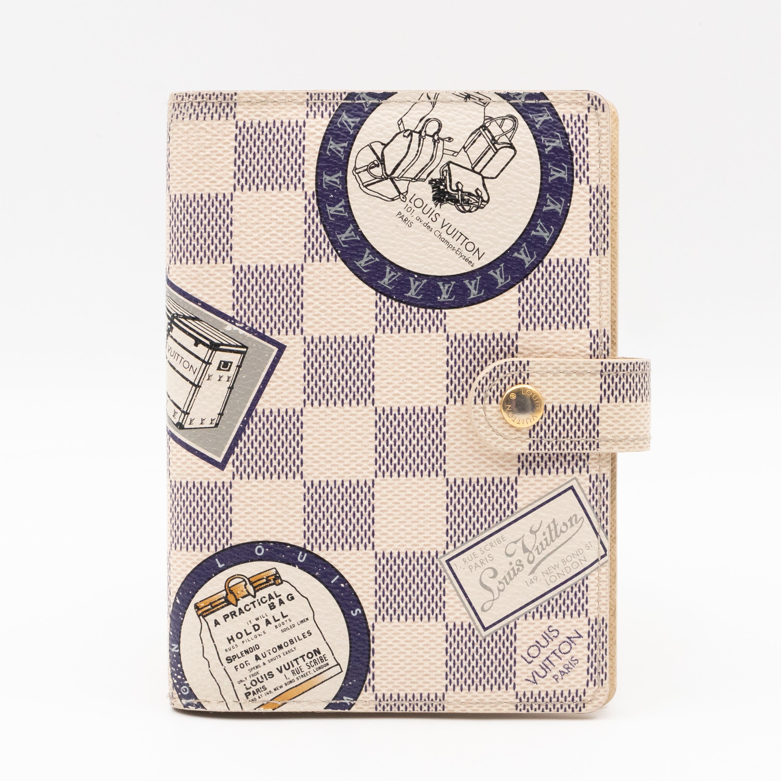 Small Ring Agenda Cover Trunks Damier Azur