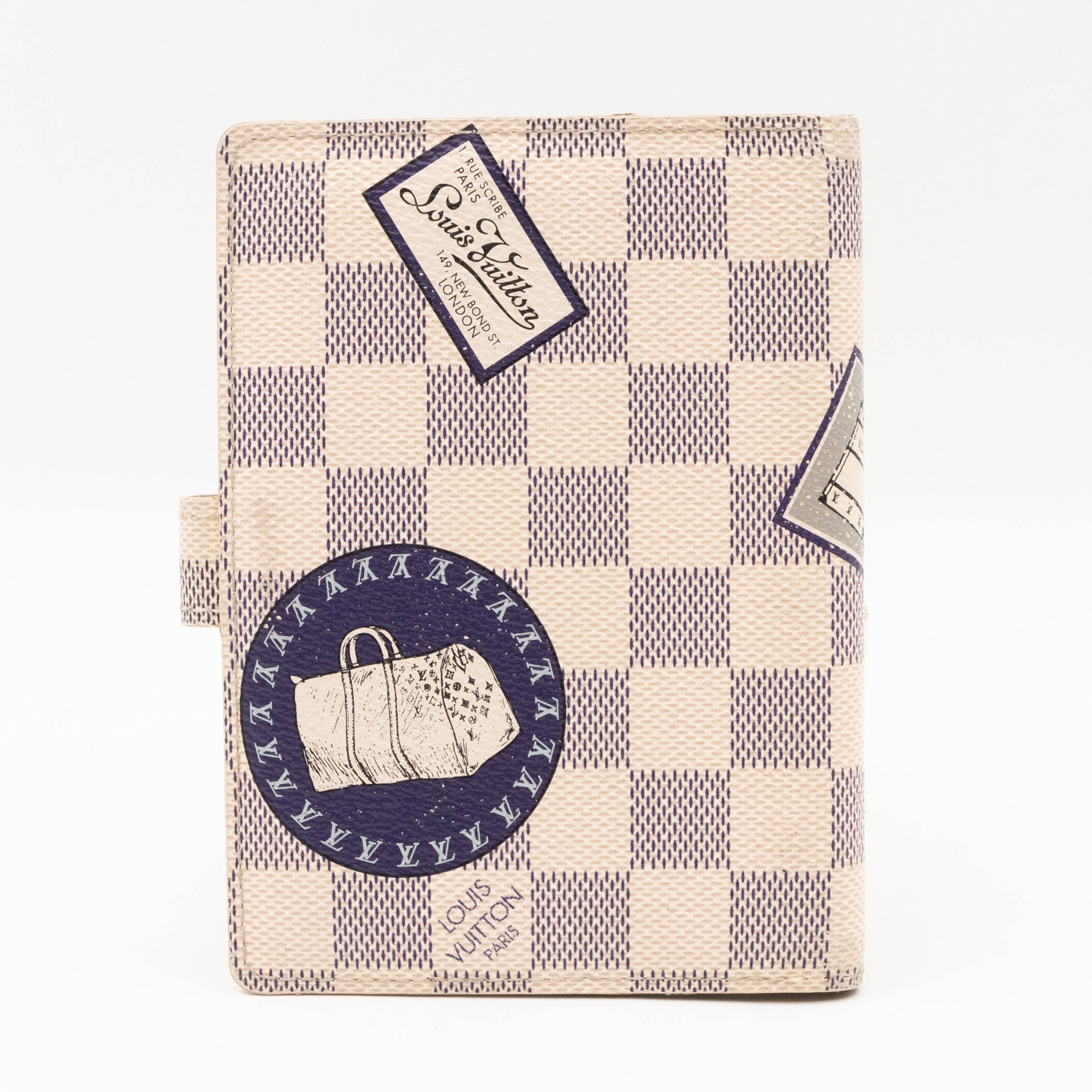 Small Ring Agenda Cover Trunks Damier Azur