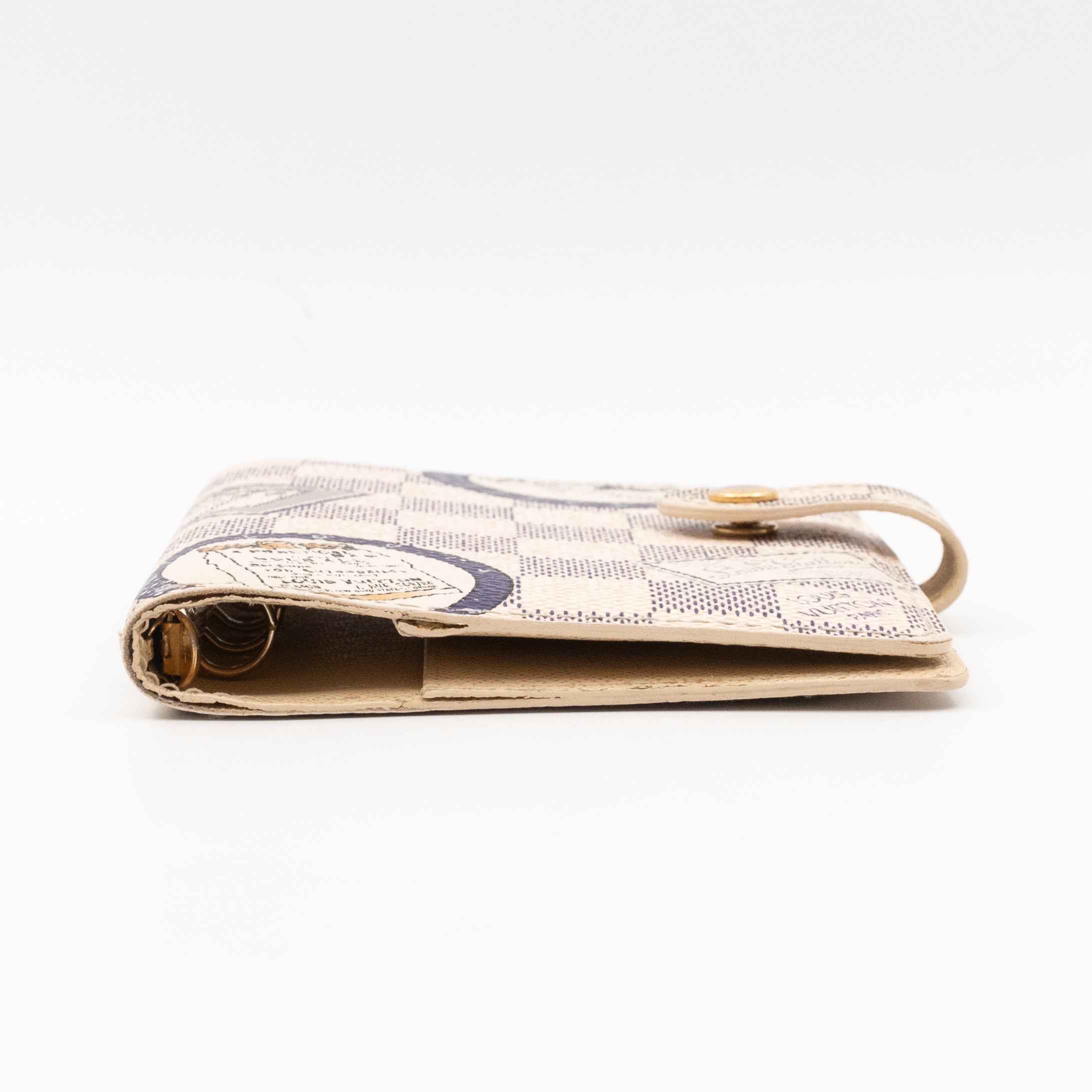 Small Ring Agenda Cover Trunks Damier Azur