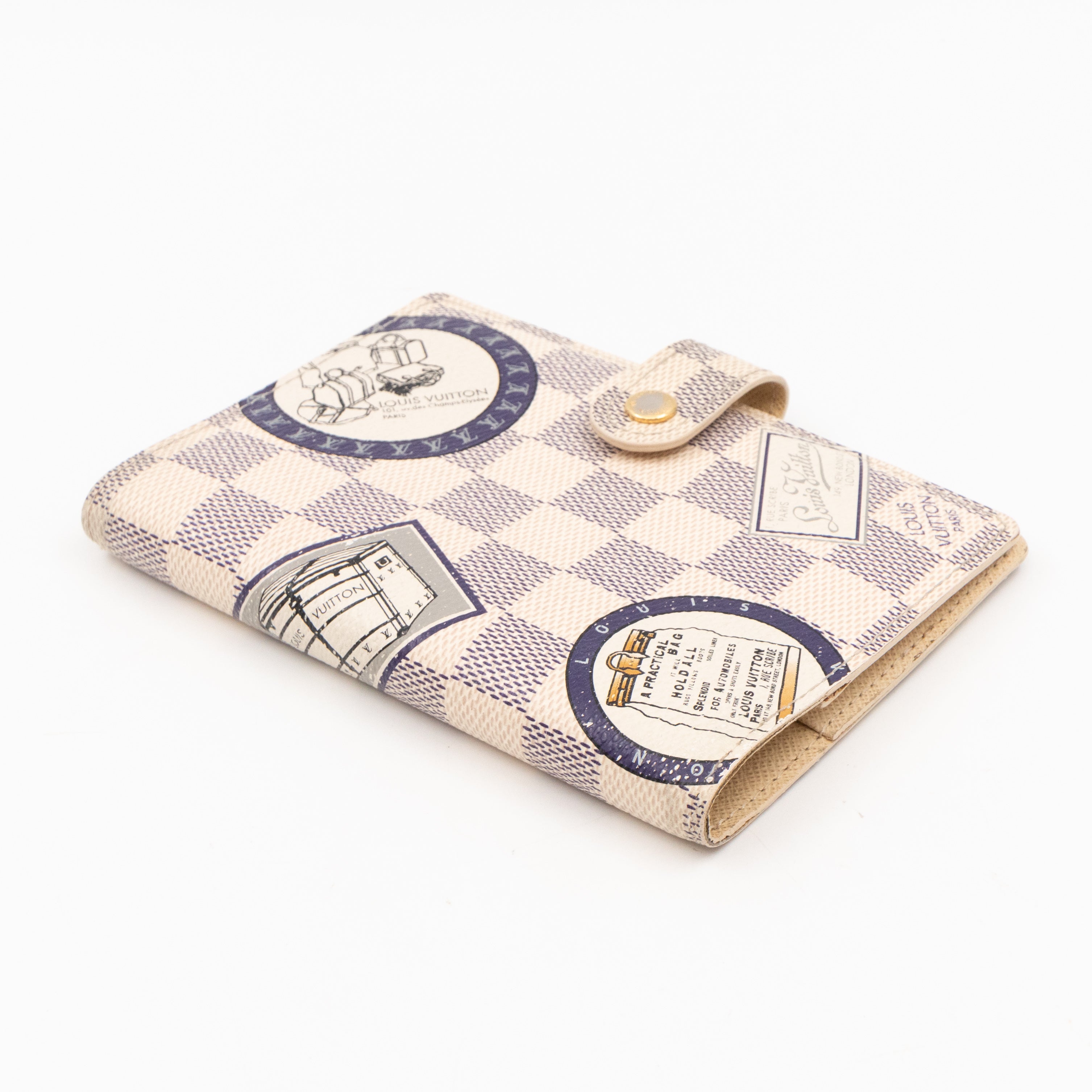 Small Ring Agenda Cover Trunks Damier Azur