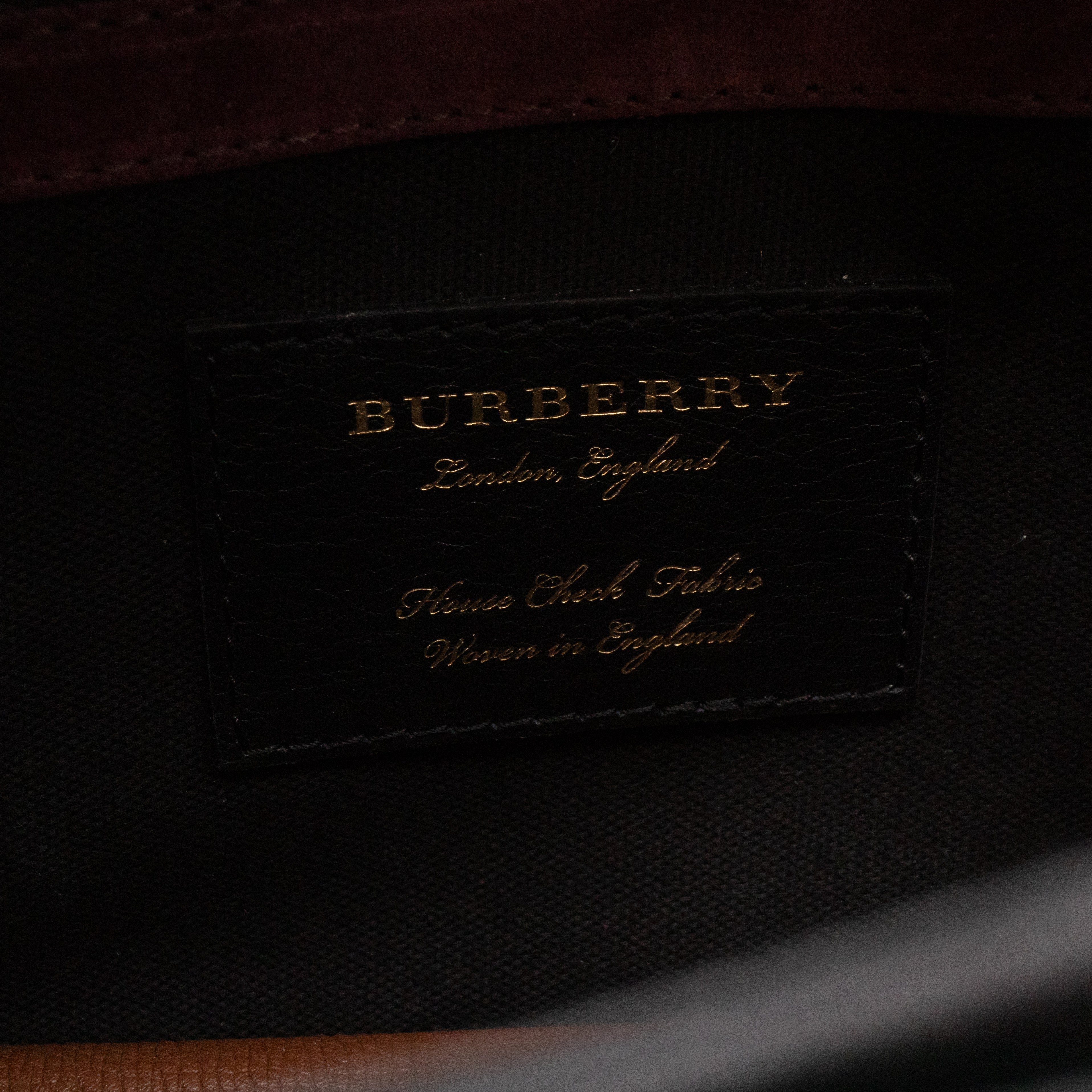 Macken Crossbody Bag House Check & Brown Leather
