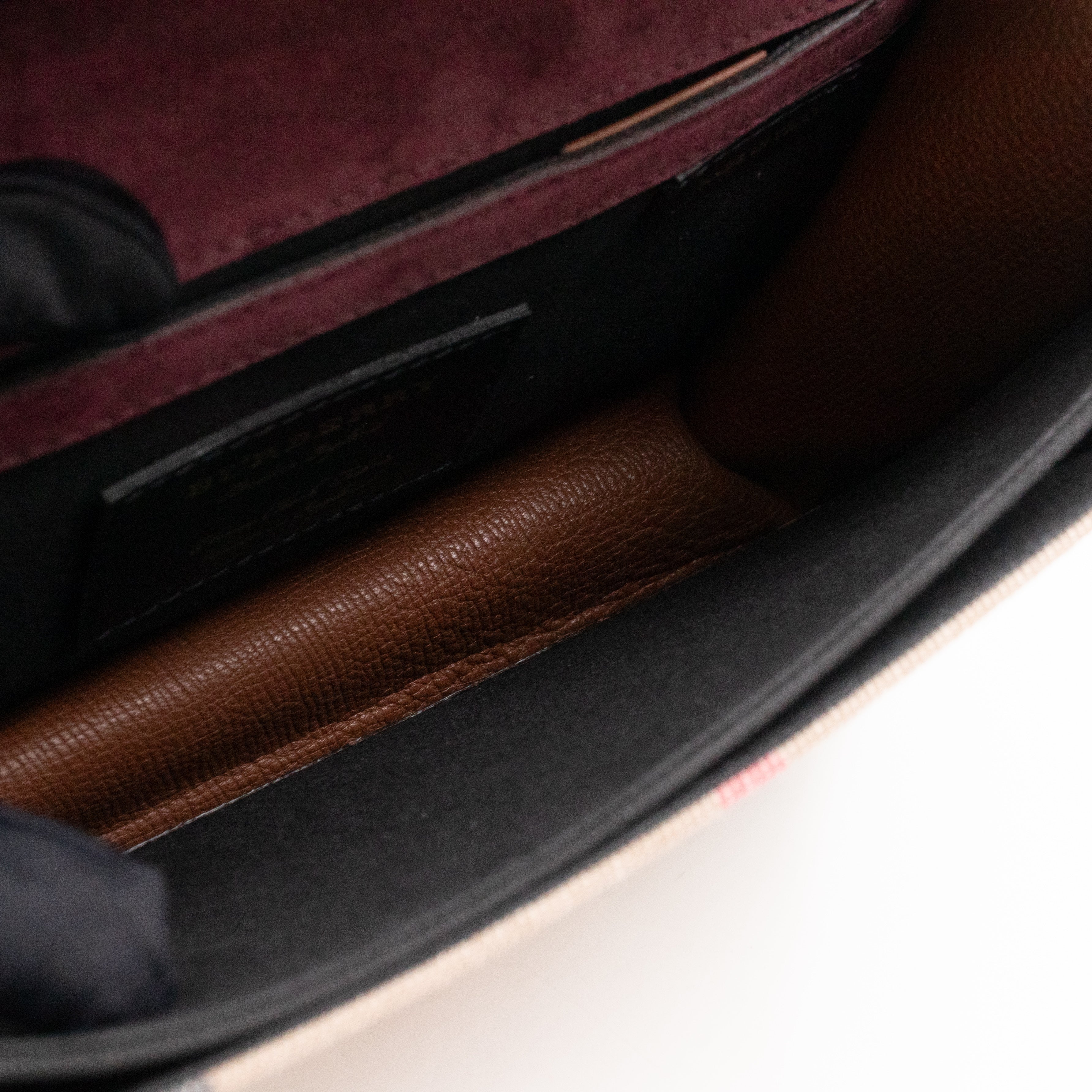 Macken Crossbody Bag House Check & Brown Leather