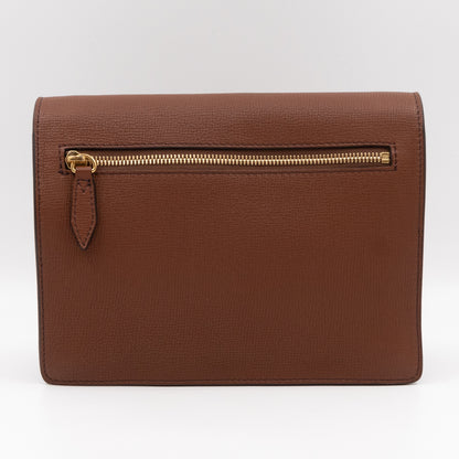 Macken Crossbody Bag House Check & Brown Leather