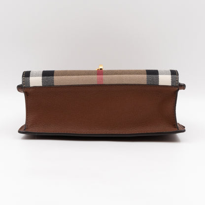 Macken Crossbody Bag House Check & Brown Leather