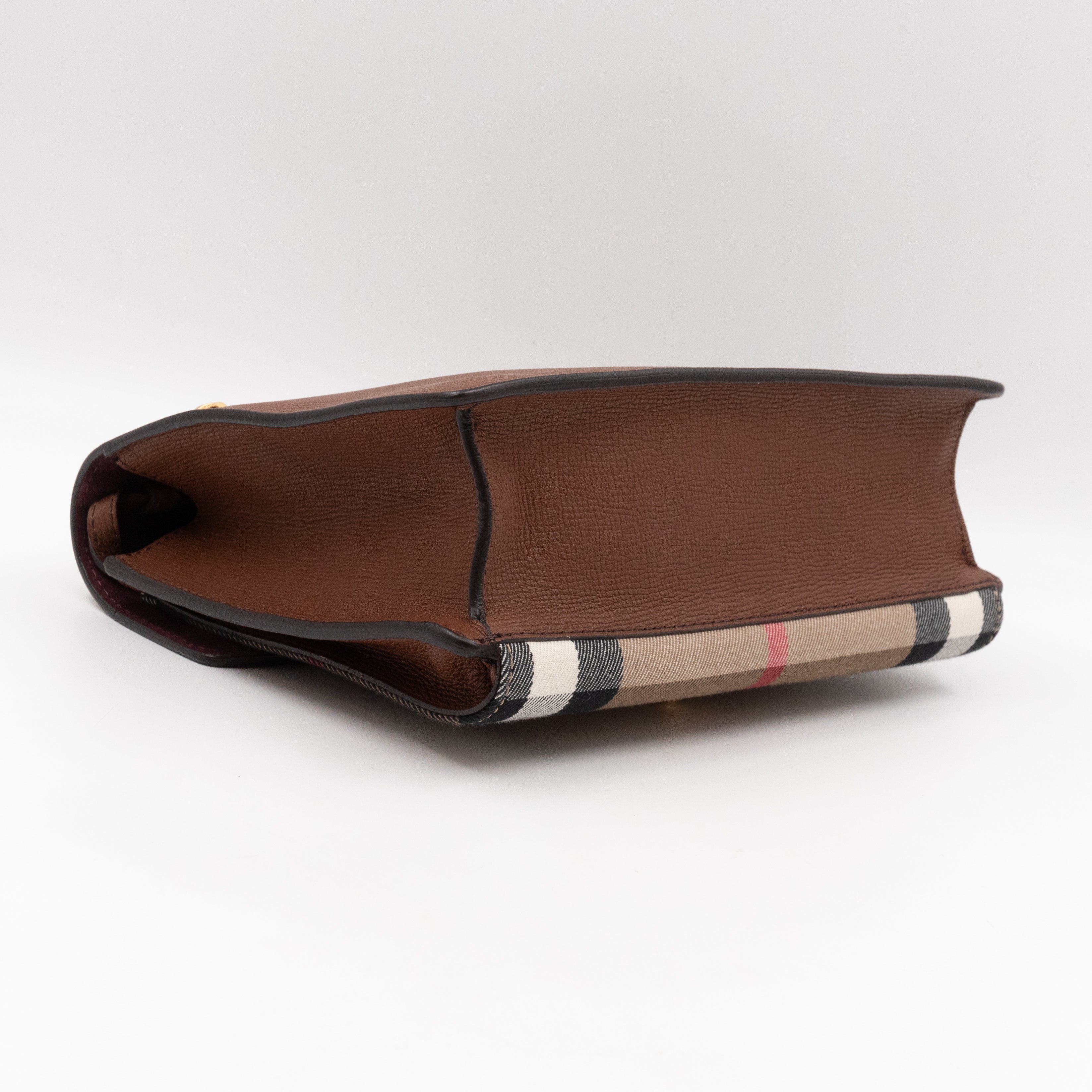 Macken Crossbody Bag House Check & Brown Leather