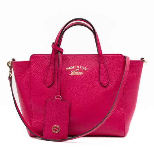 Swing Mini Pink Leather Crossbody Bag