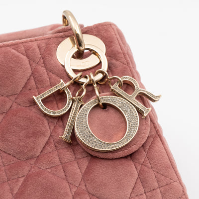 Lady Dior Mini Blush Pink Velvet