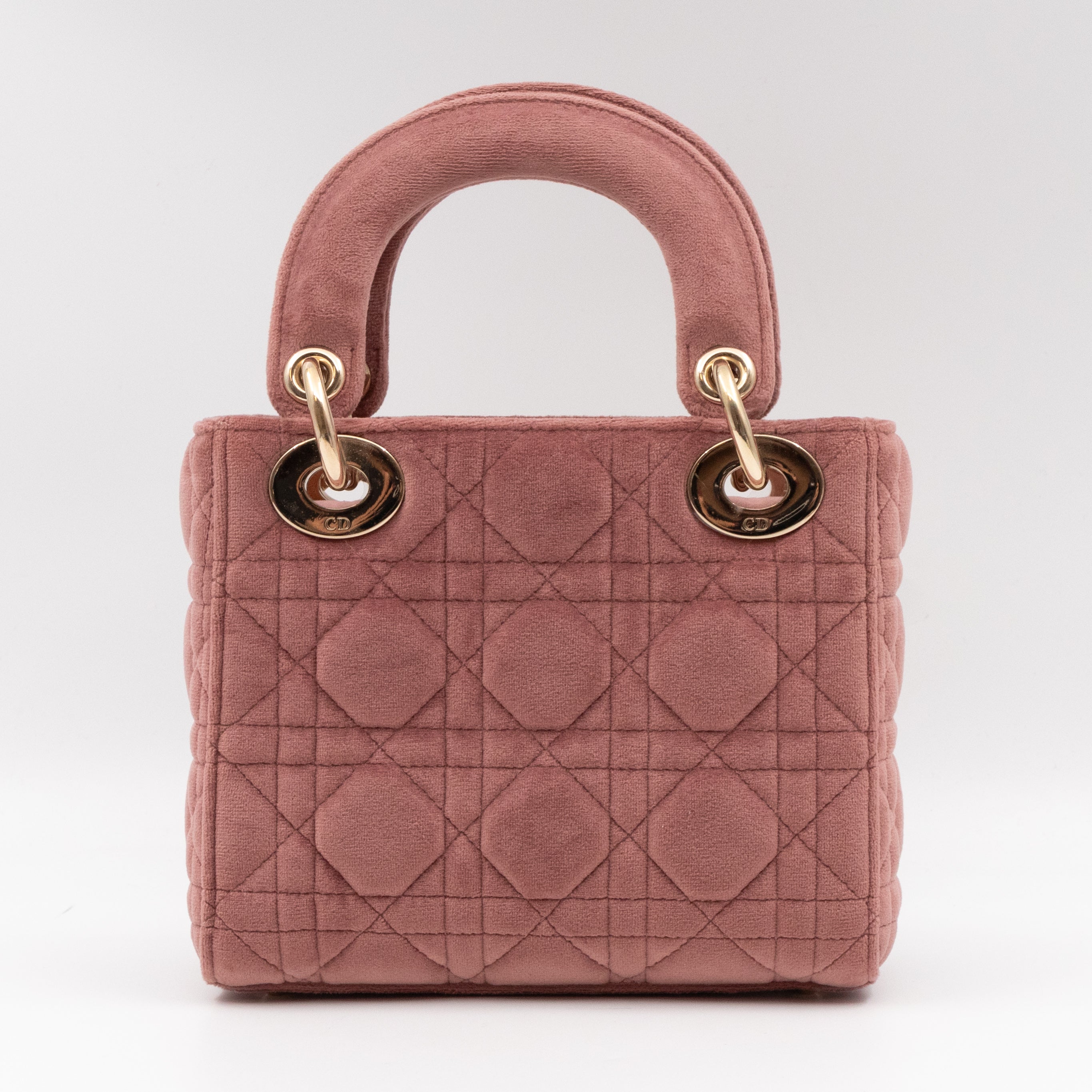 Lady Dior Mini Blush Pink Velvet