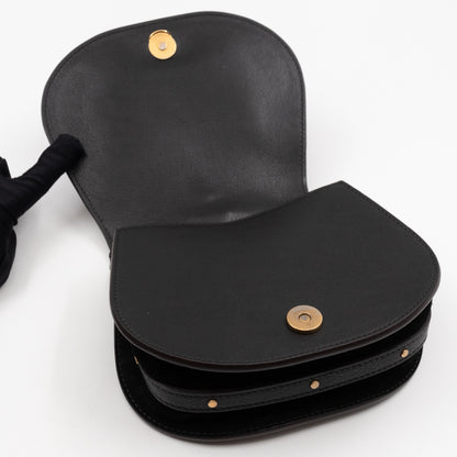 Small Nile Bracelet Bag Black Leather