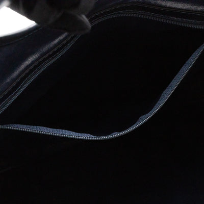 Vintage Noevir Fold over Large Tote Clutch Navy Canvas