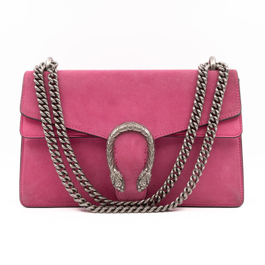 Dionysus Small Pink Suede Leather