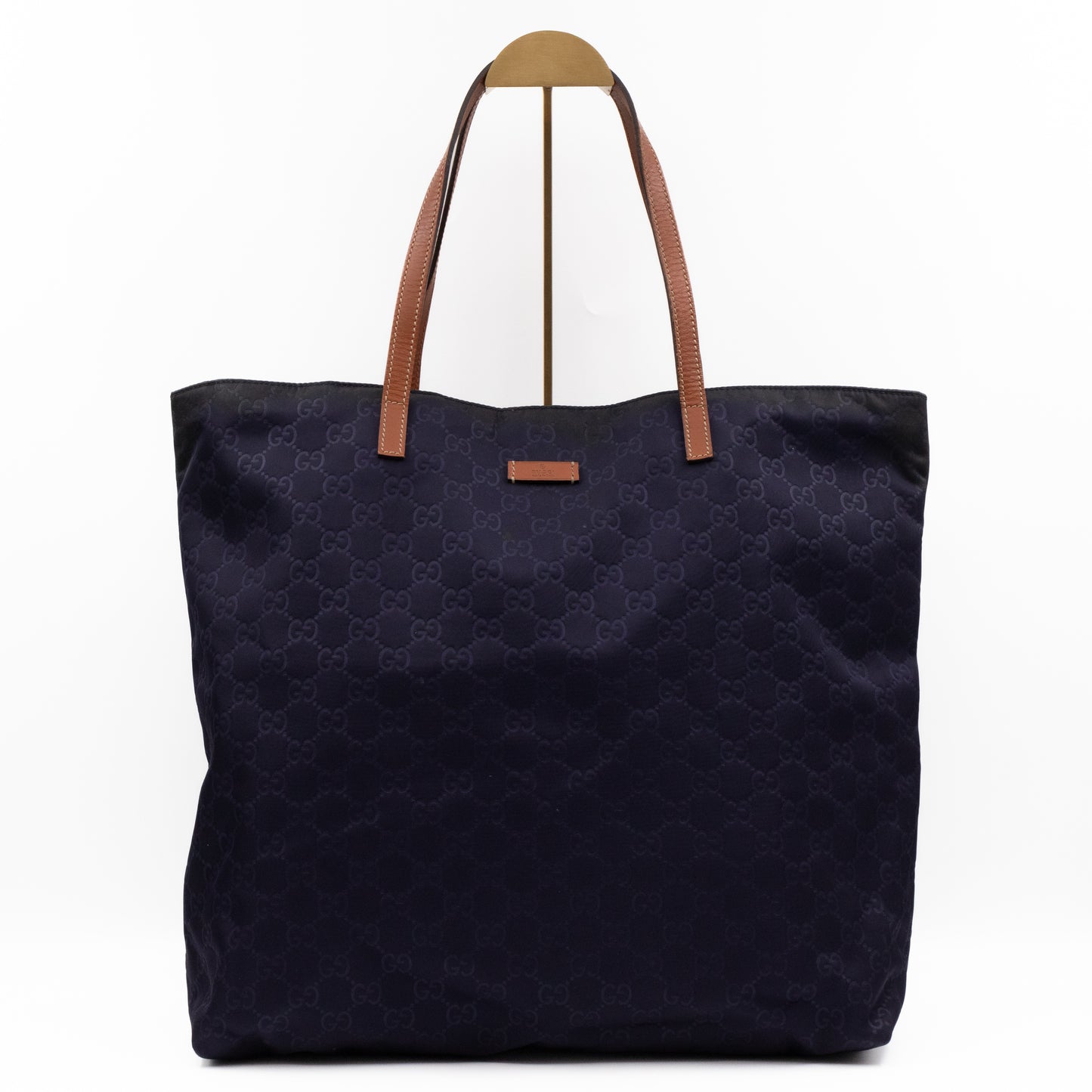 Large Tote Navy Guccissima Nylon