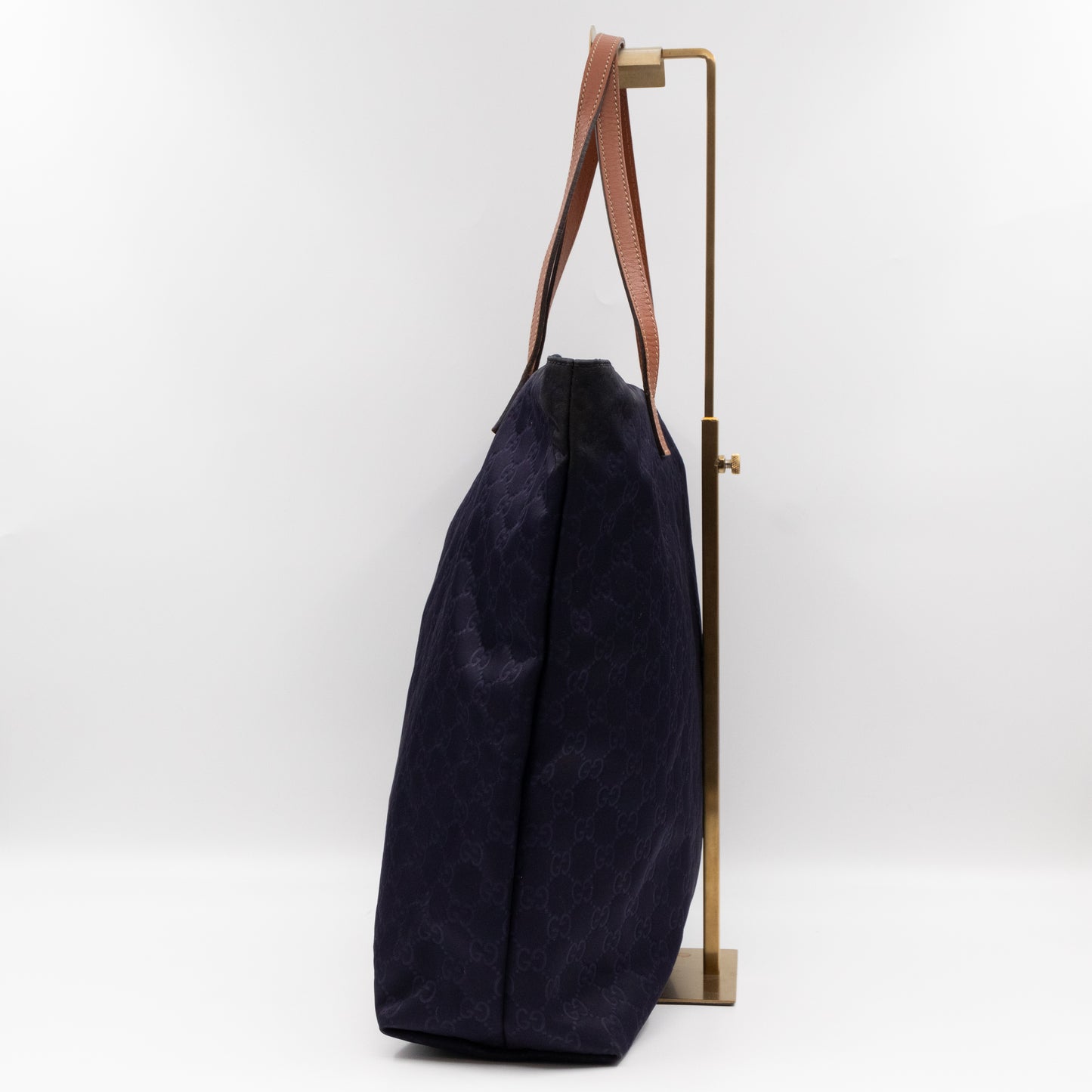 Large Tote Navy Guccissima Nylon