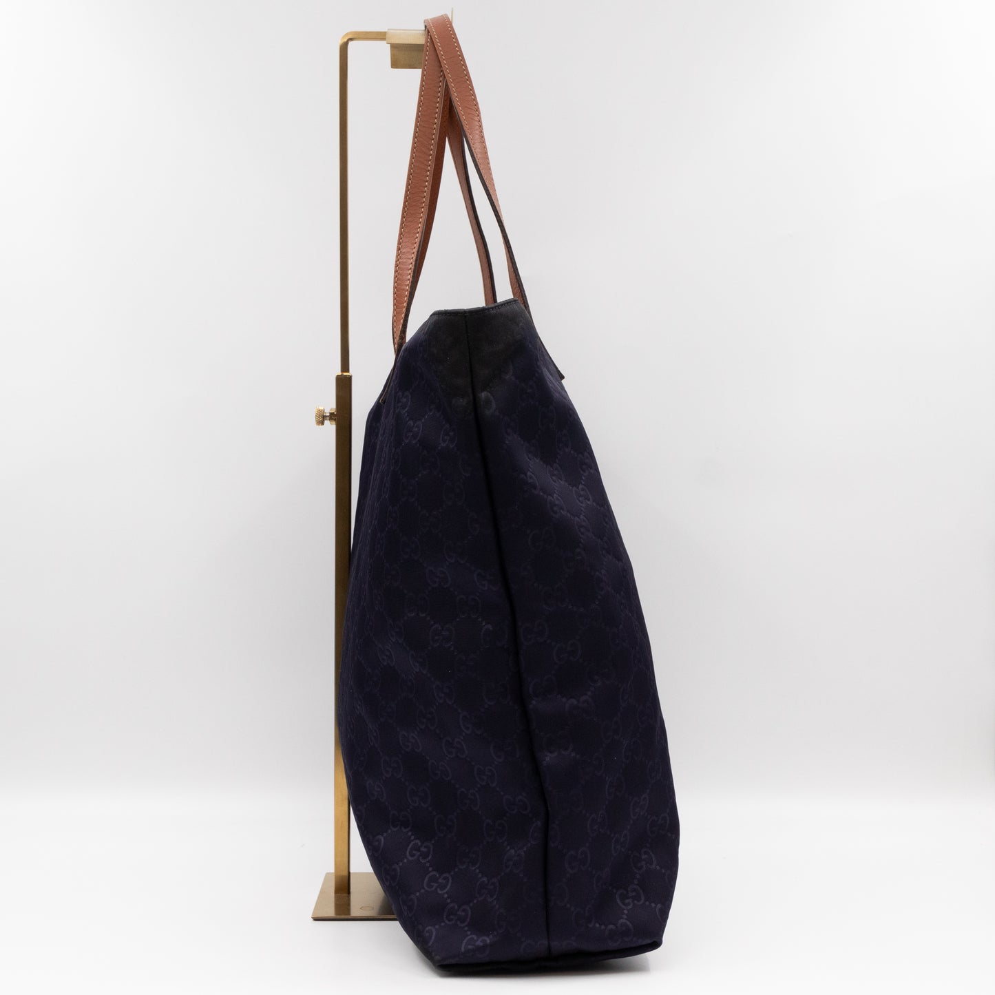 Large Tote Navy Guccissima Nylon